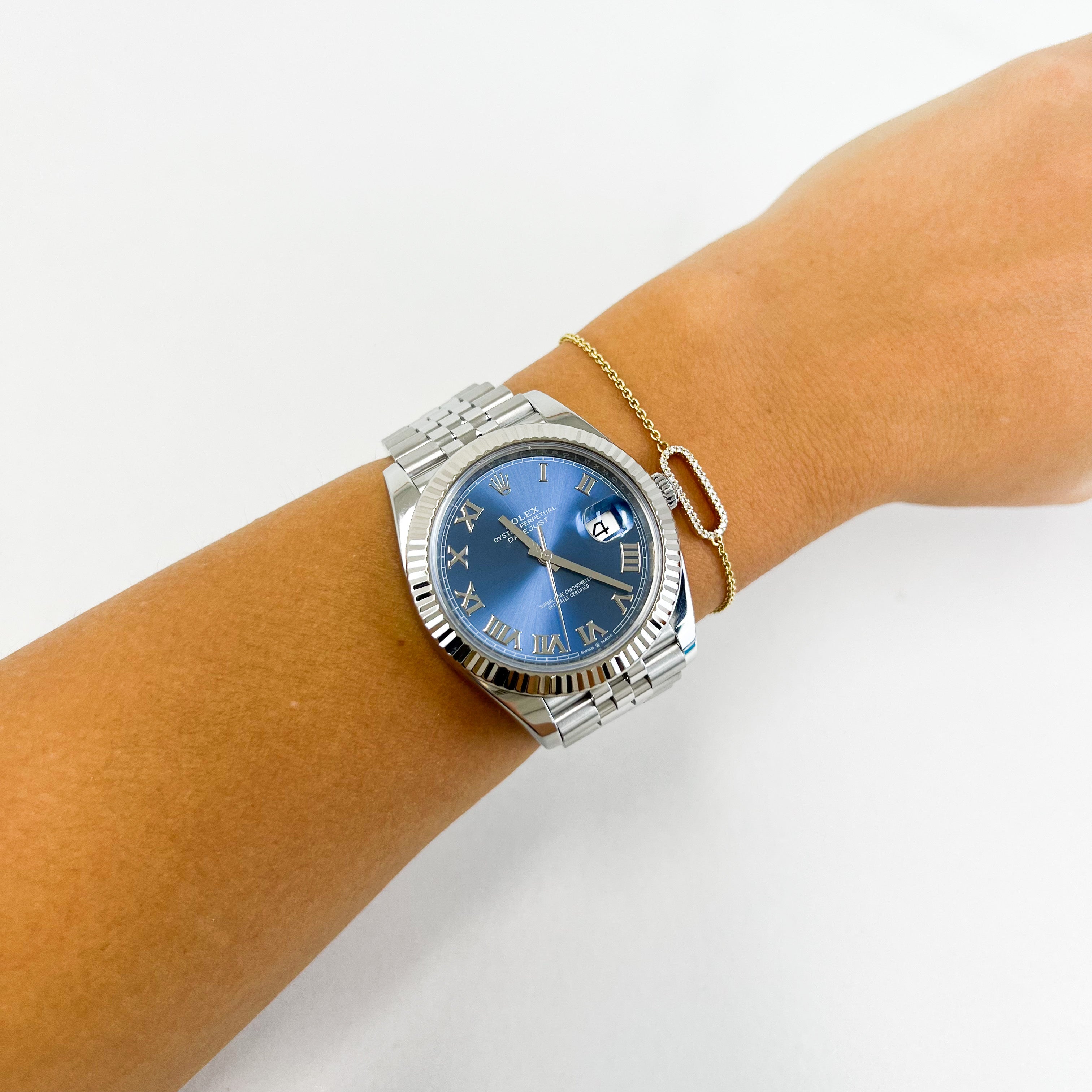 Rolex Datejust 41mm Roman Numeral Blue Dial