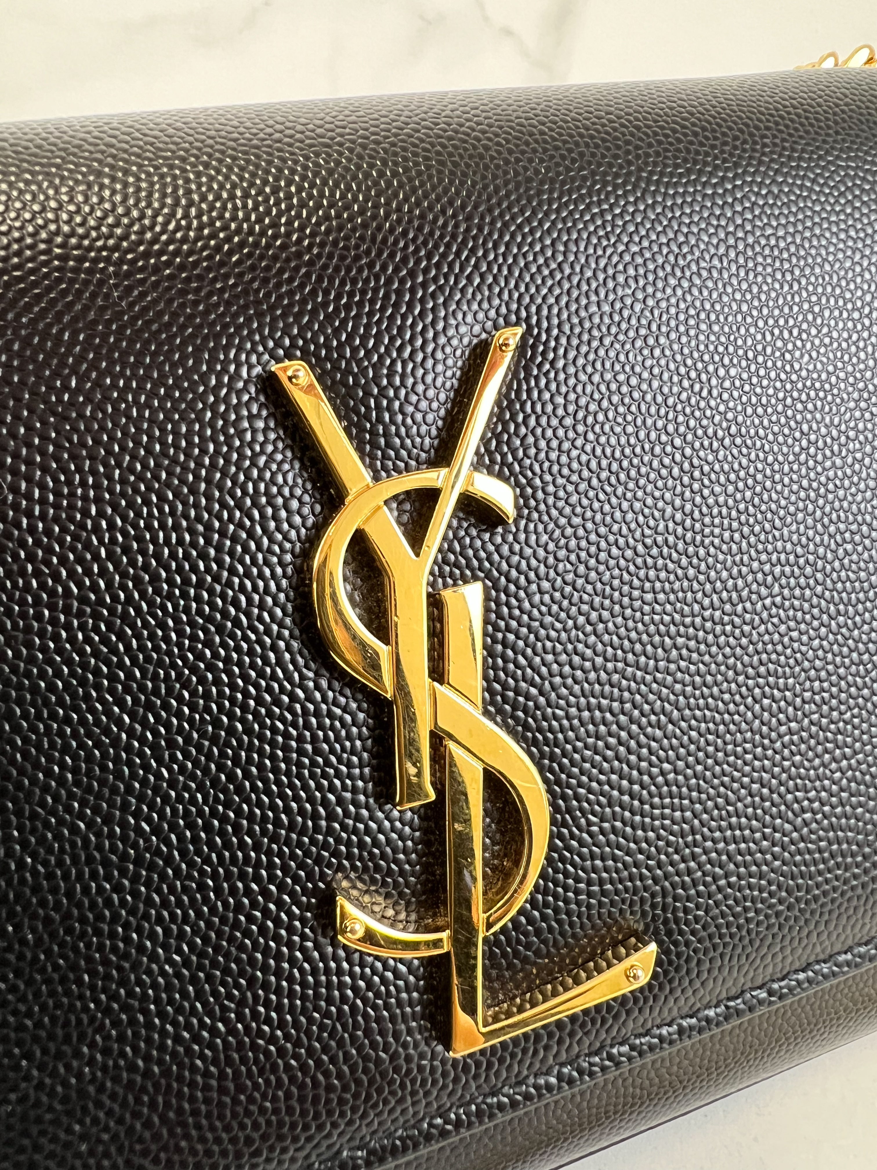 Saint Laurent Kate Small in Grain Embossed Leather