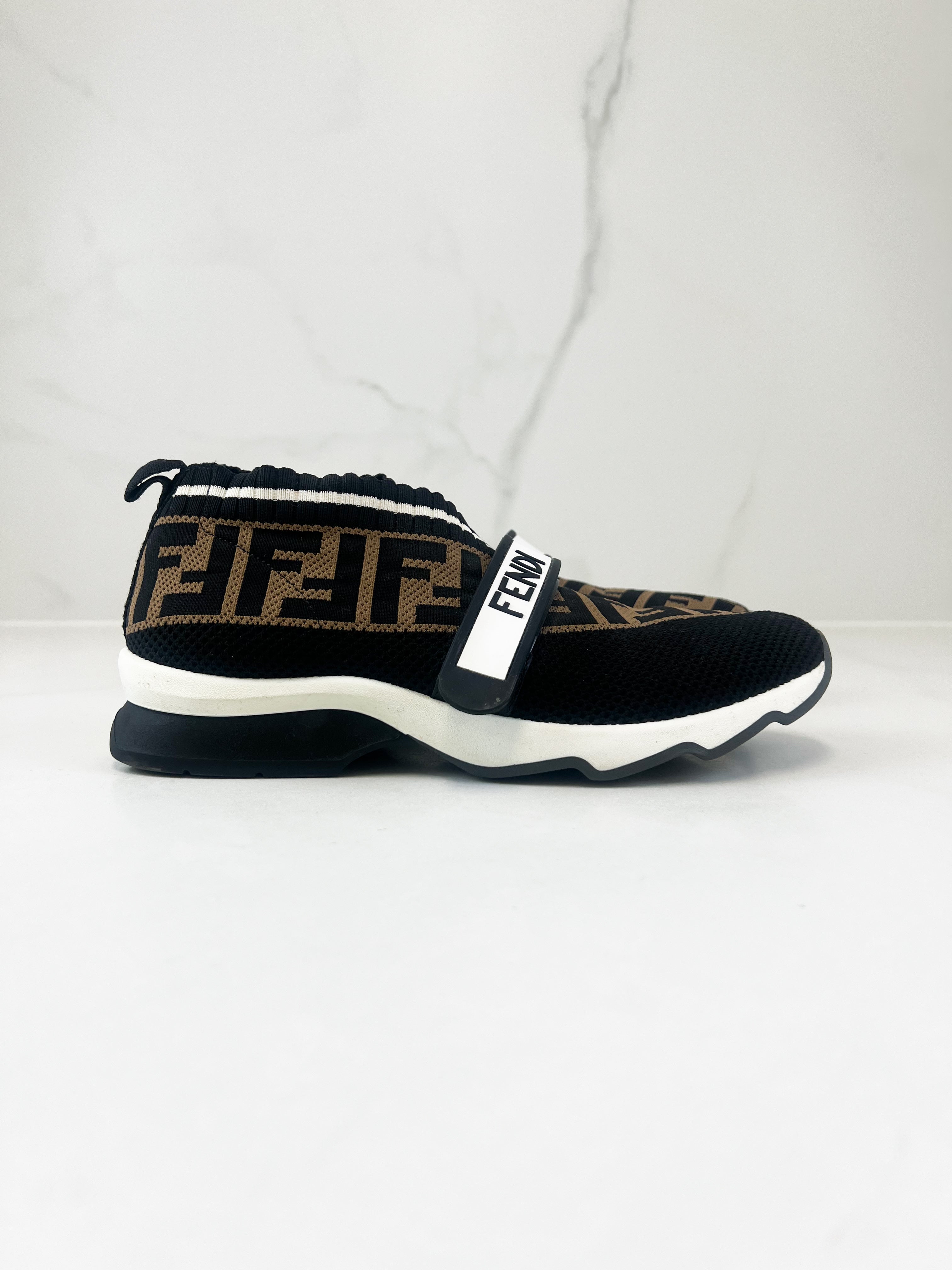 Fendi FF Fabric Sneaker Size 38