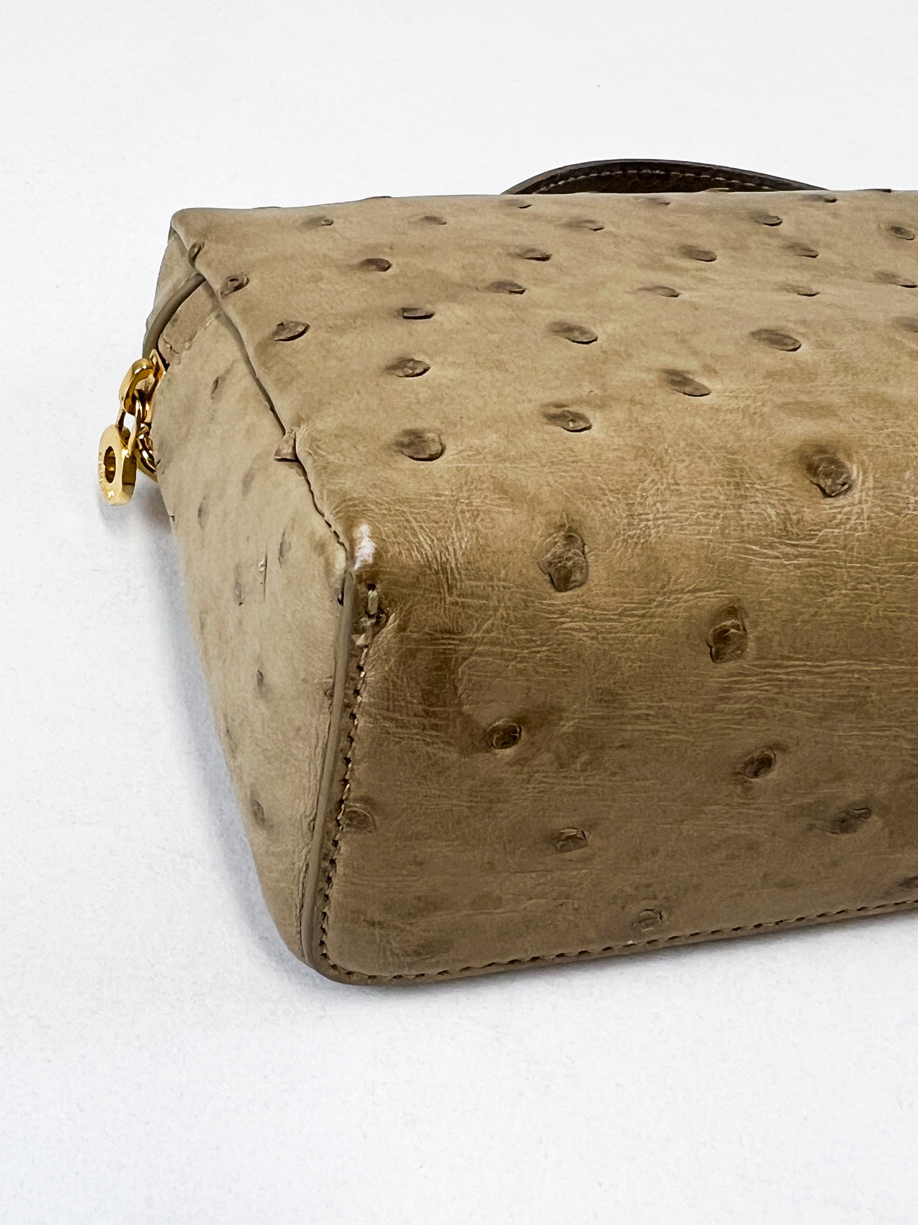 Loro Piana Extra Pocket L19 Ostrich Leather in Orix/Sun Gold