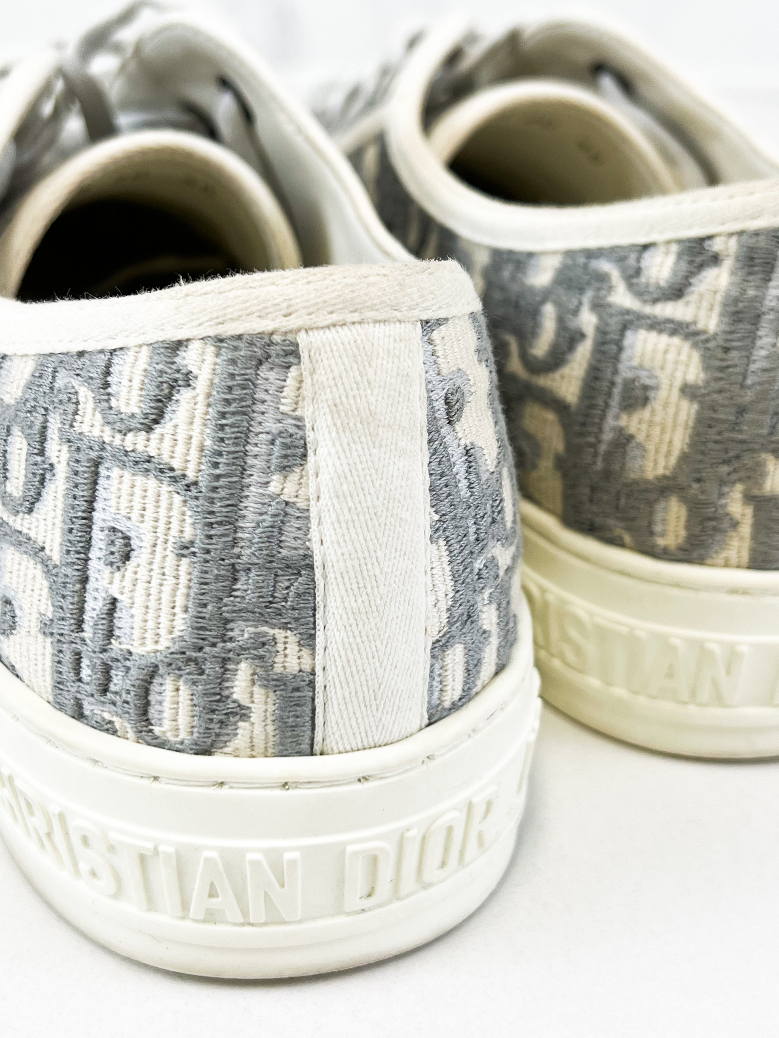 Christian Dior Walk'n'Dior Grey Oblique Sneaker Size 40