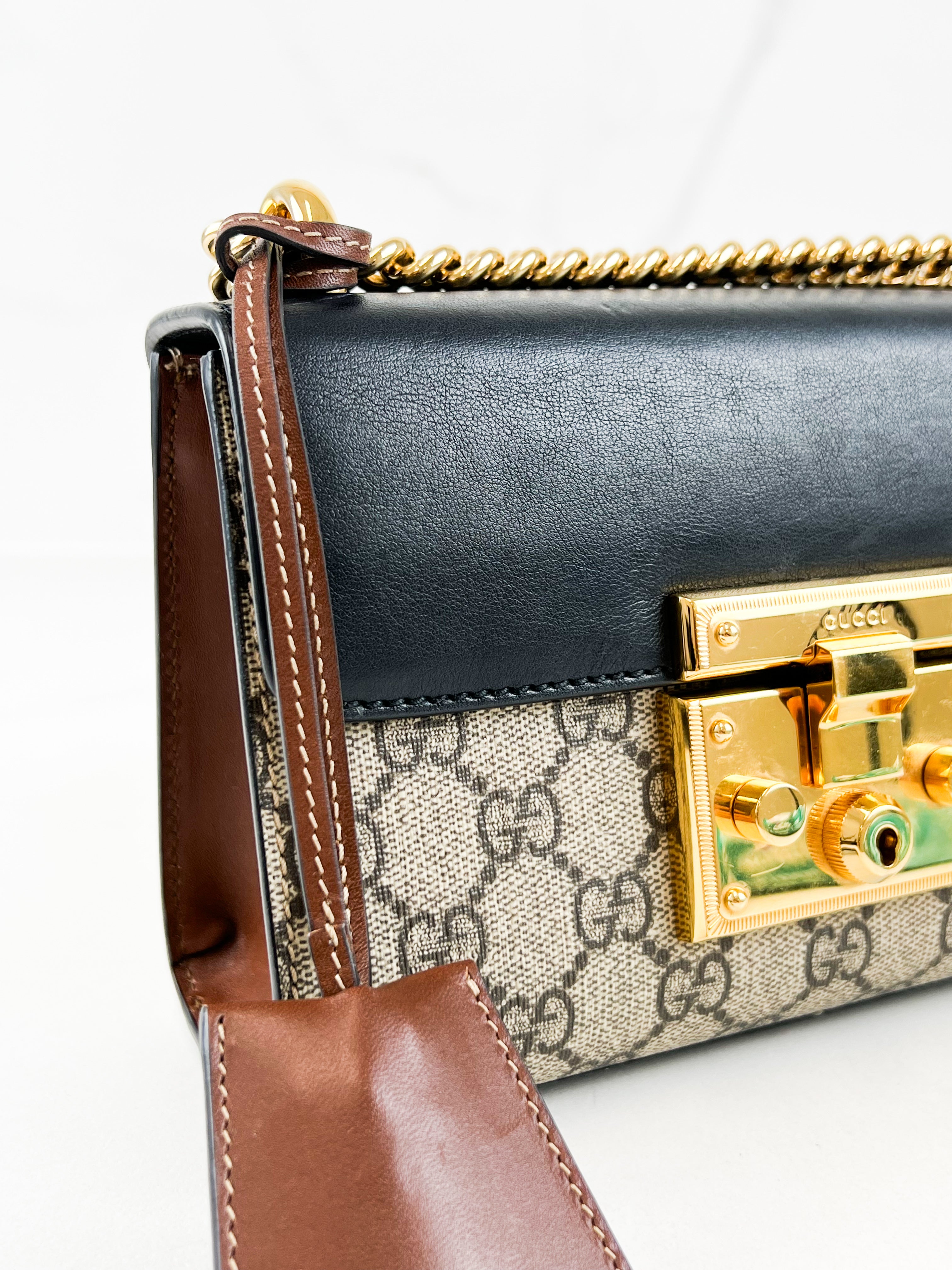 Gucci GG Supreme Small Padlock Shoulder Bag