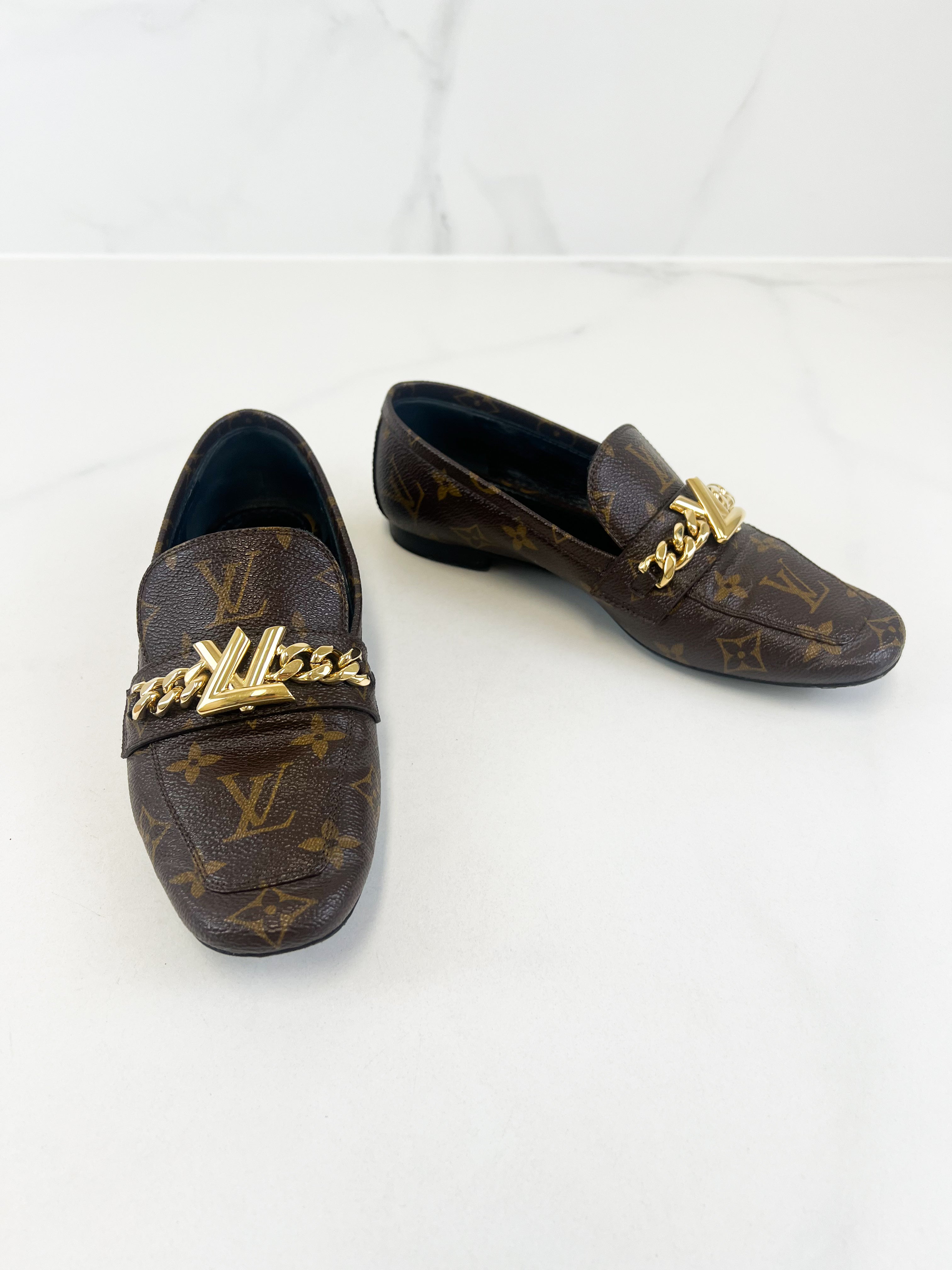 Louis Vuitton Monogram Coated Canvas Loafer Size 36