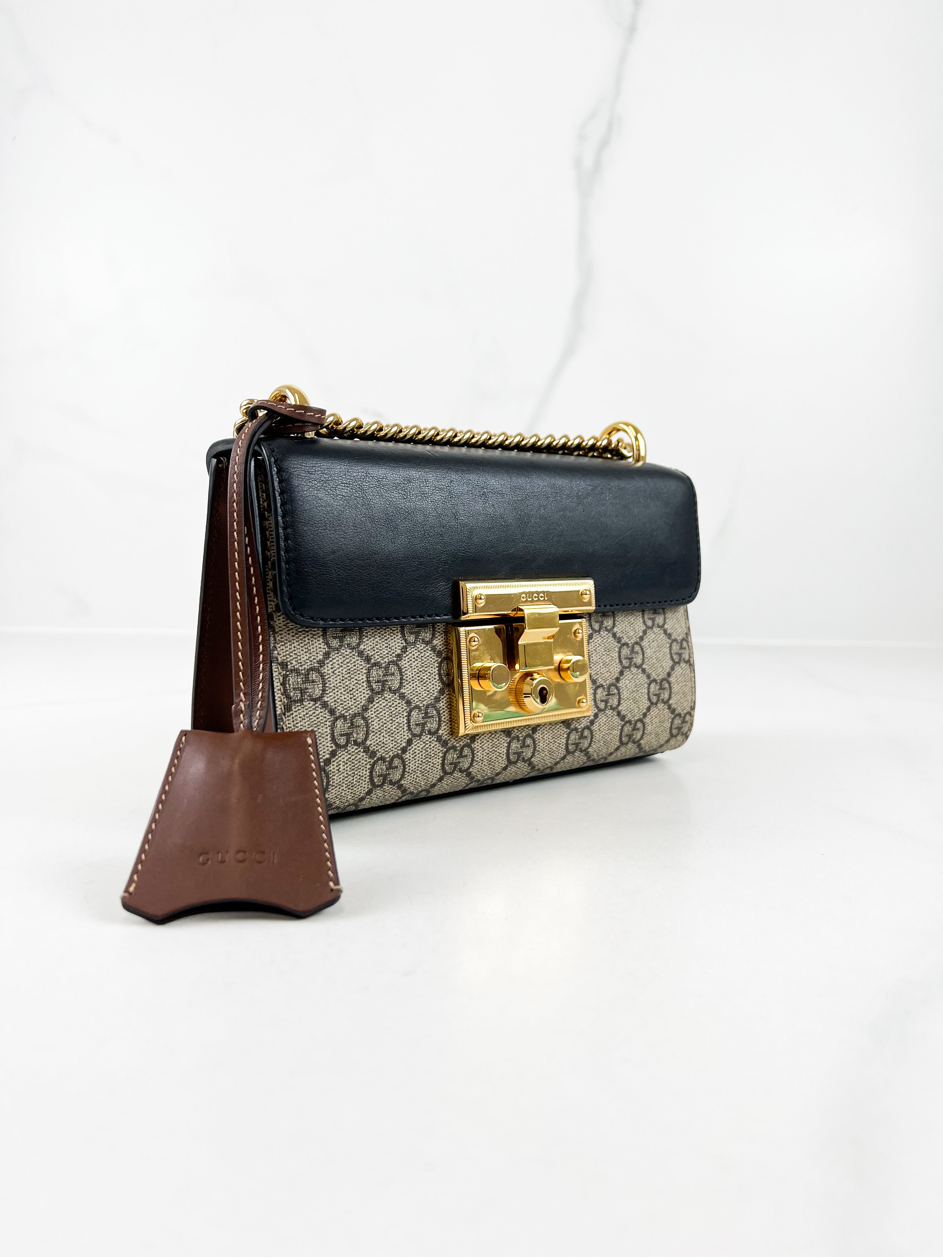 Gucci GG Supreme Small Padlock Shoulder Bag