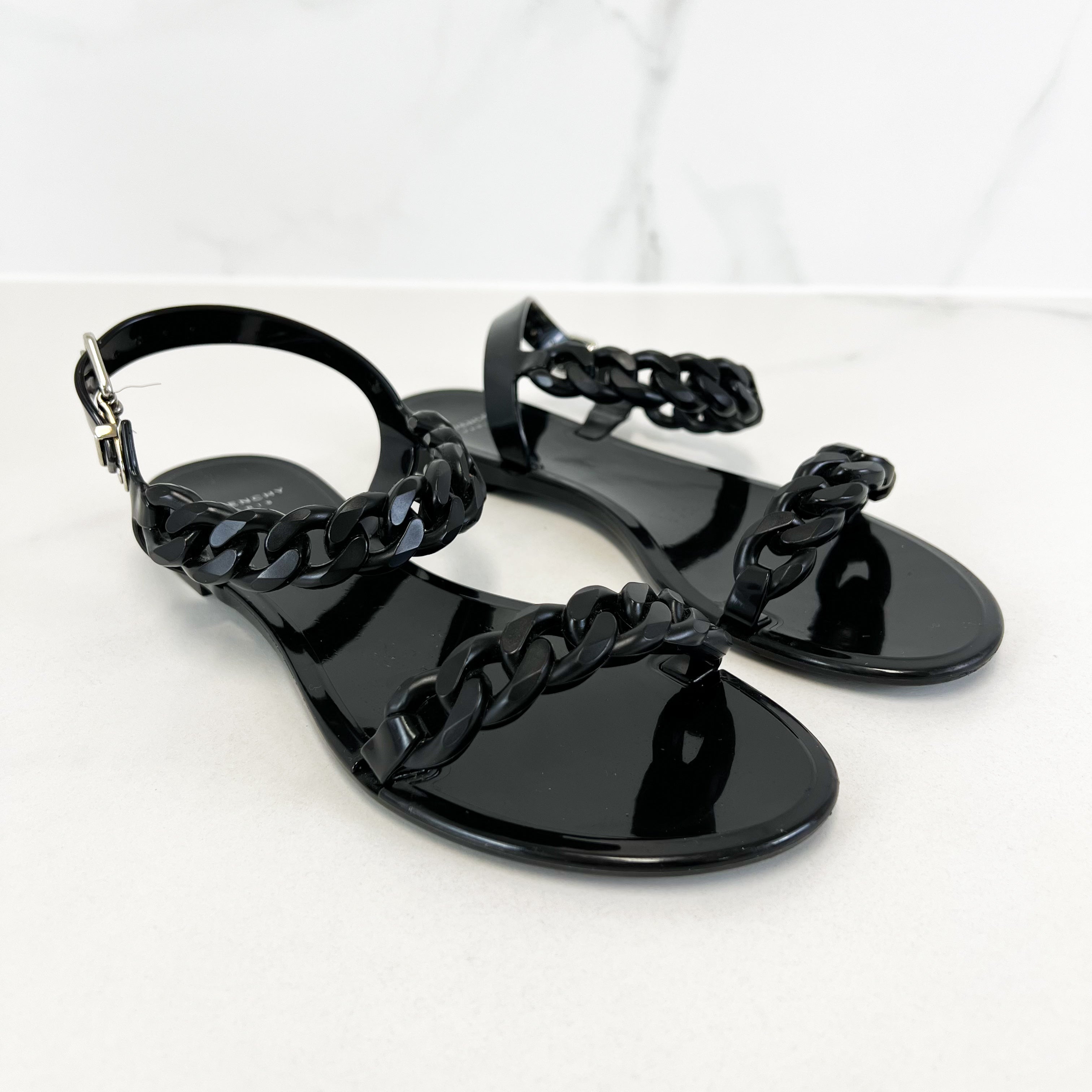 Givenchy Black Jelly Sandal Size 38