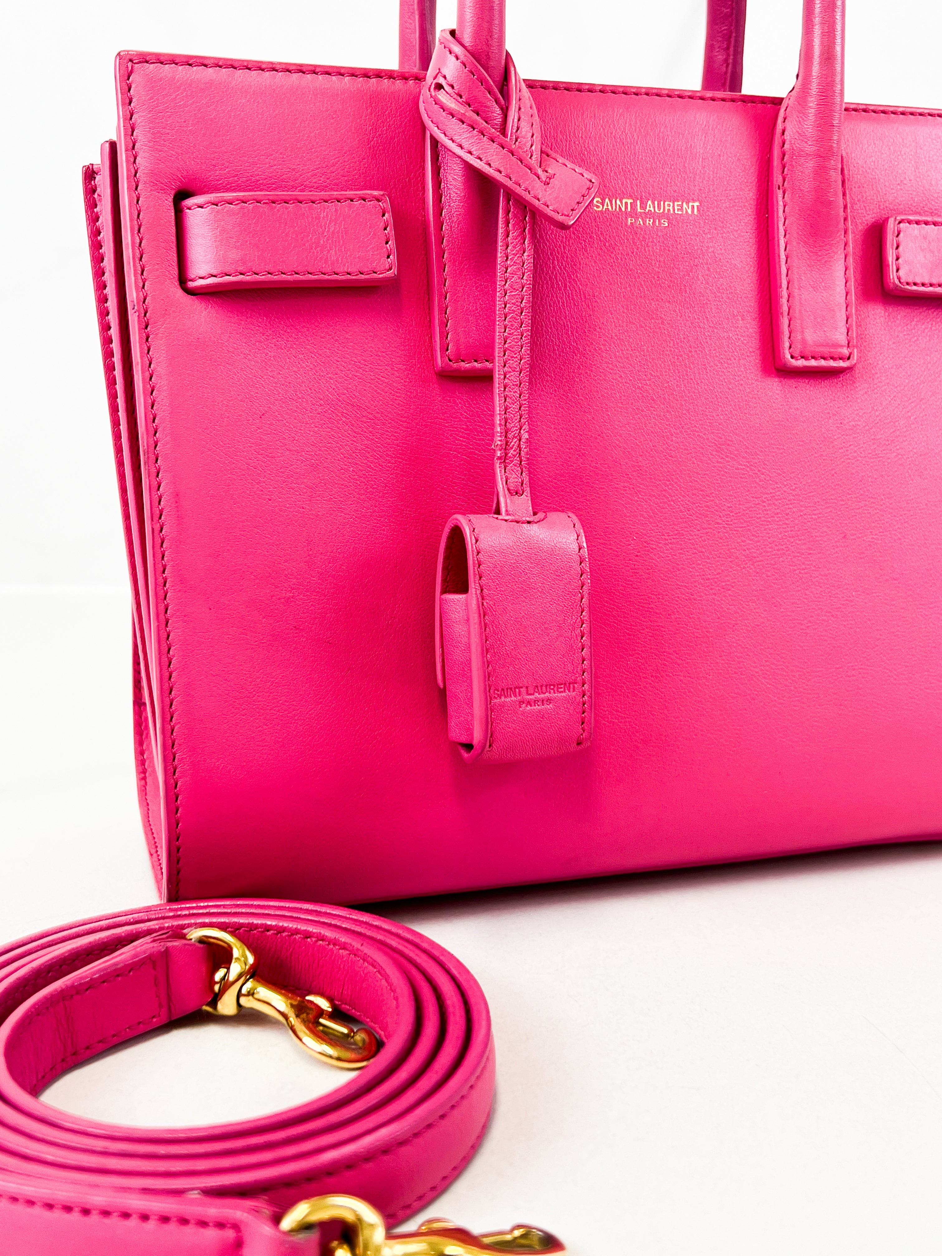 Saint Laurent Nano Sac De Jour in Pink