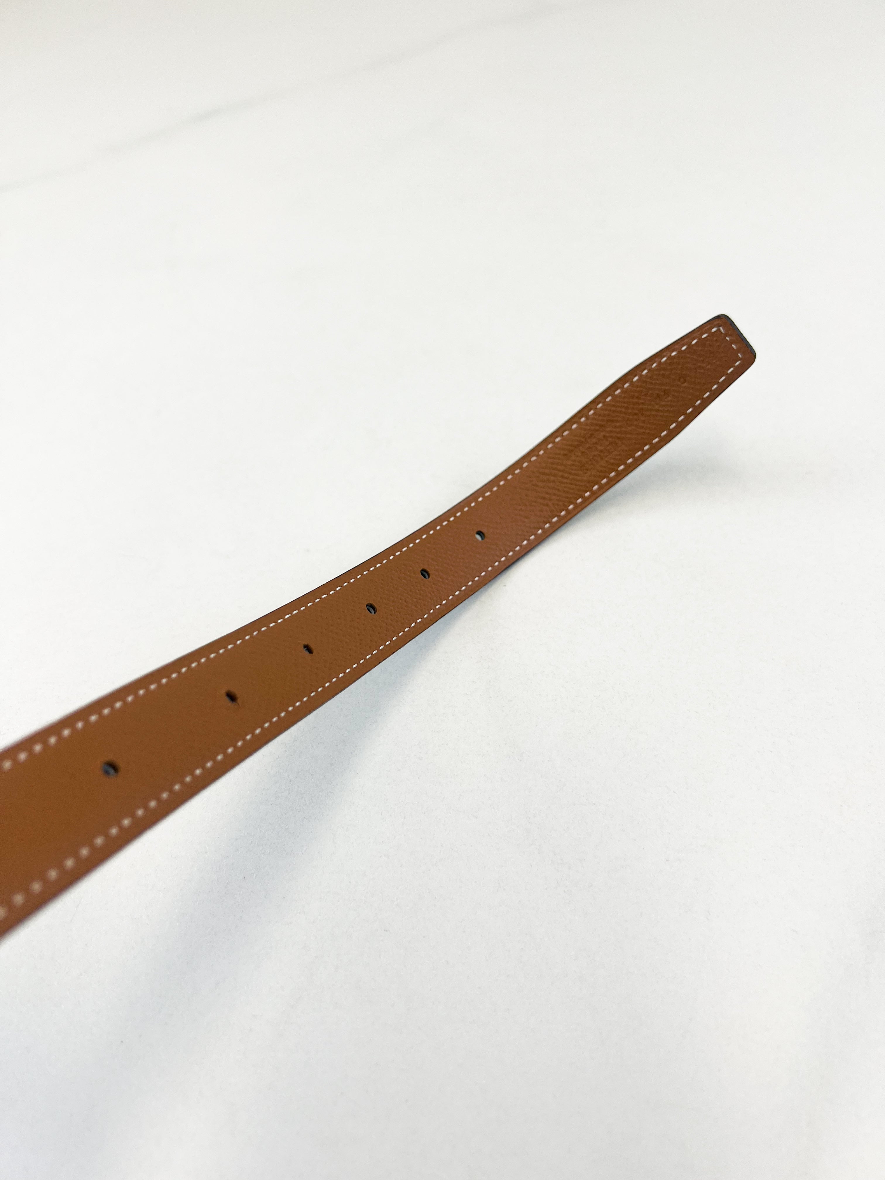 Hermes H Belt Buckle & Reversible Leather Strap Size 85