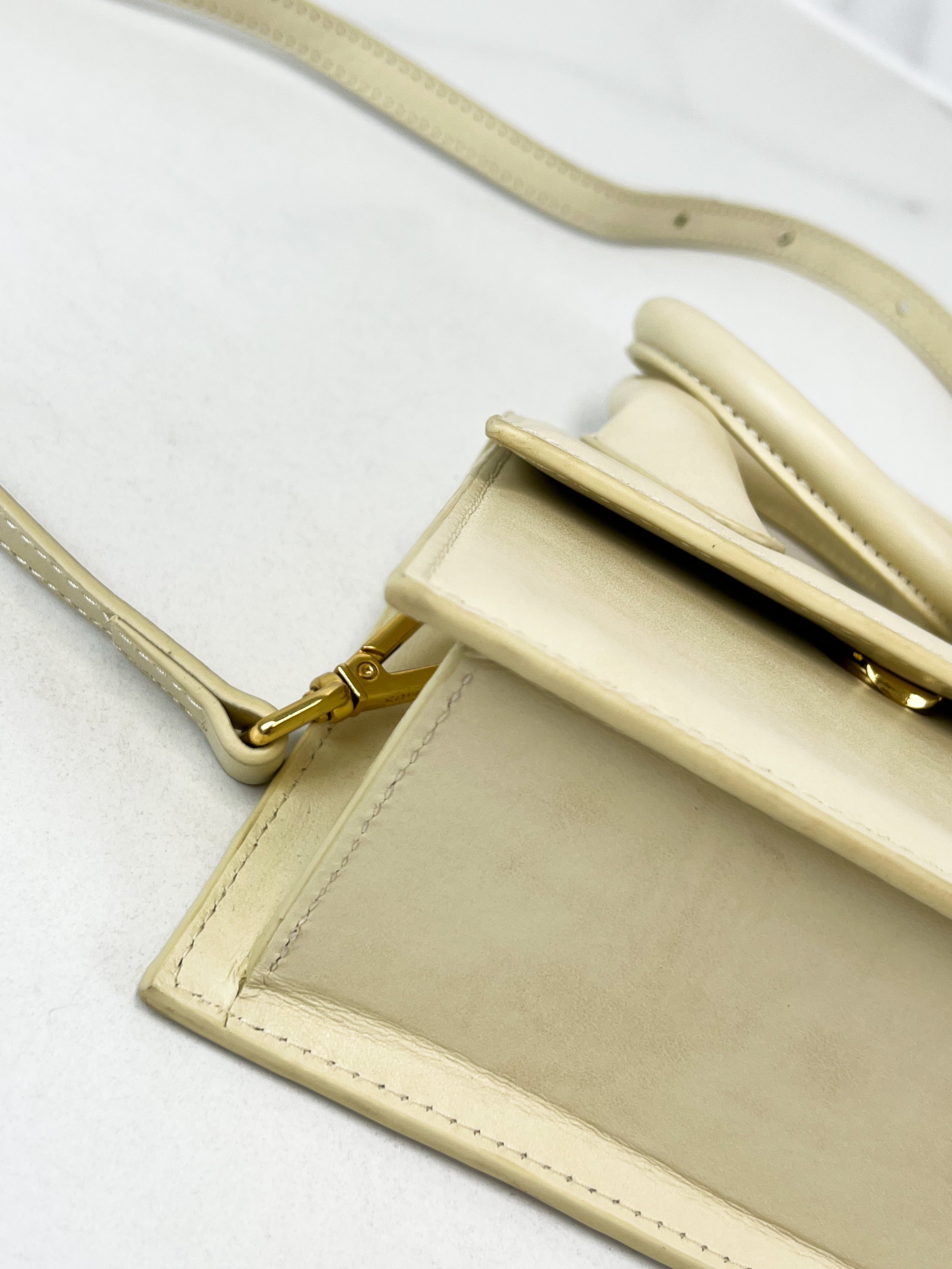 Jacquemus Ivory Le Chiquito Leather Crossbody