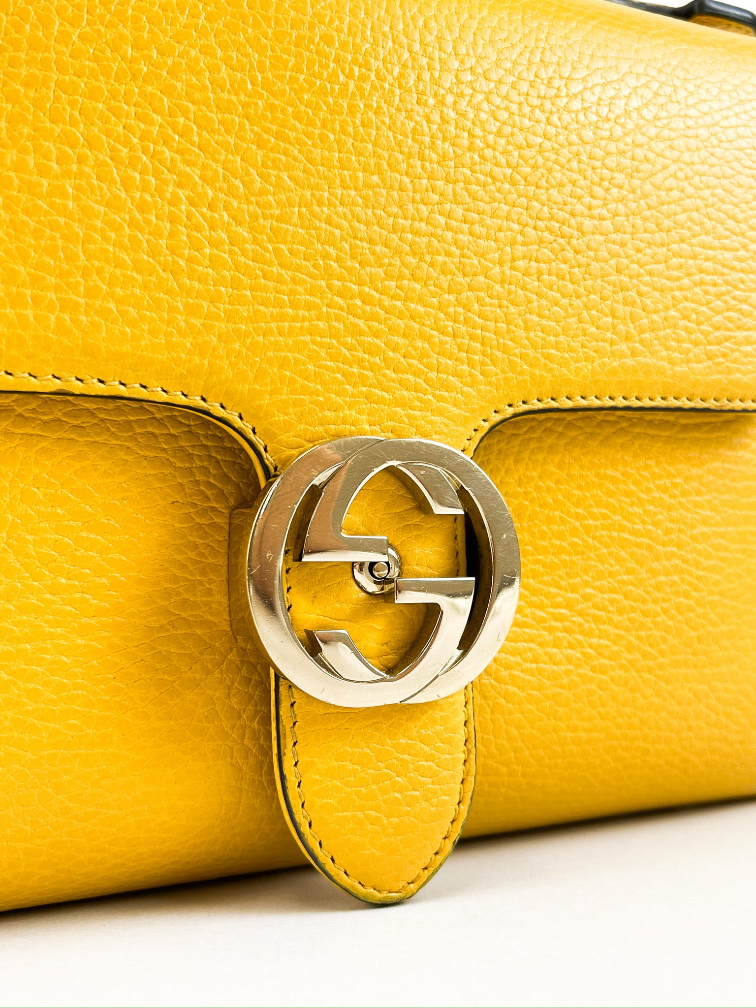 Gucci GG Yellow Top Handle with SHW - add interior pic on work phone