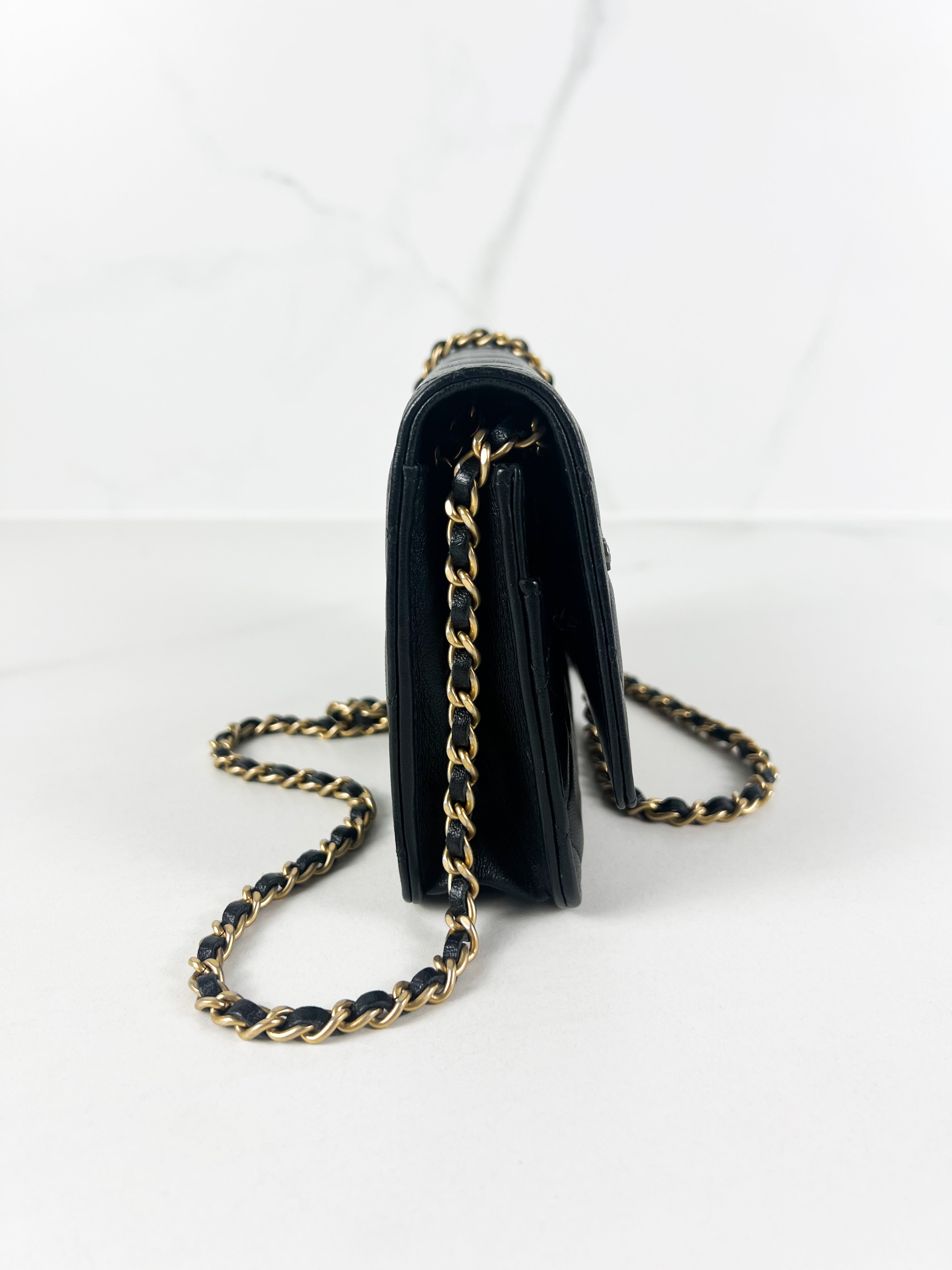 Chanel Black CC WOC with GHW