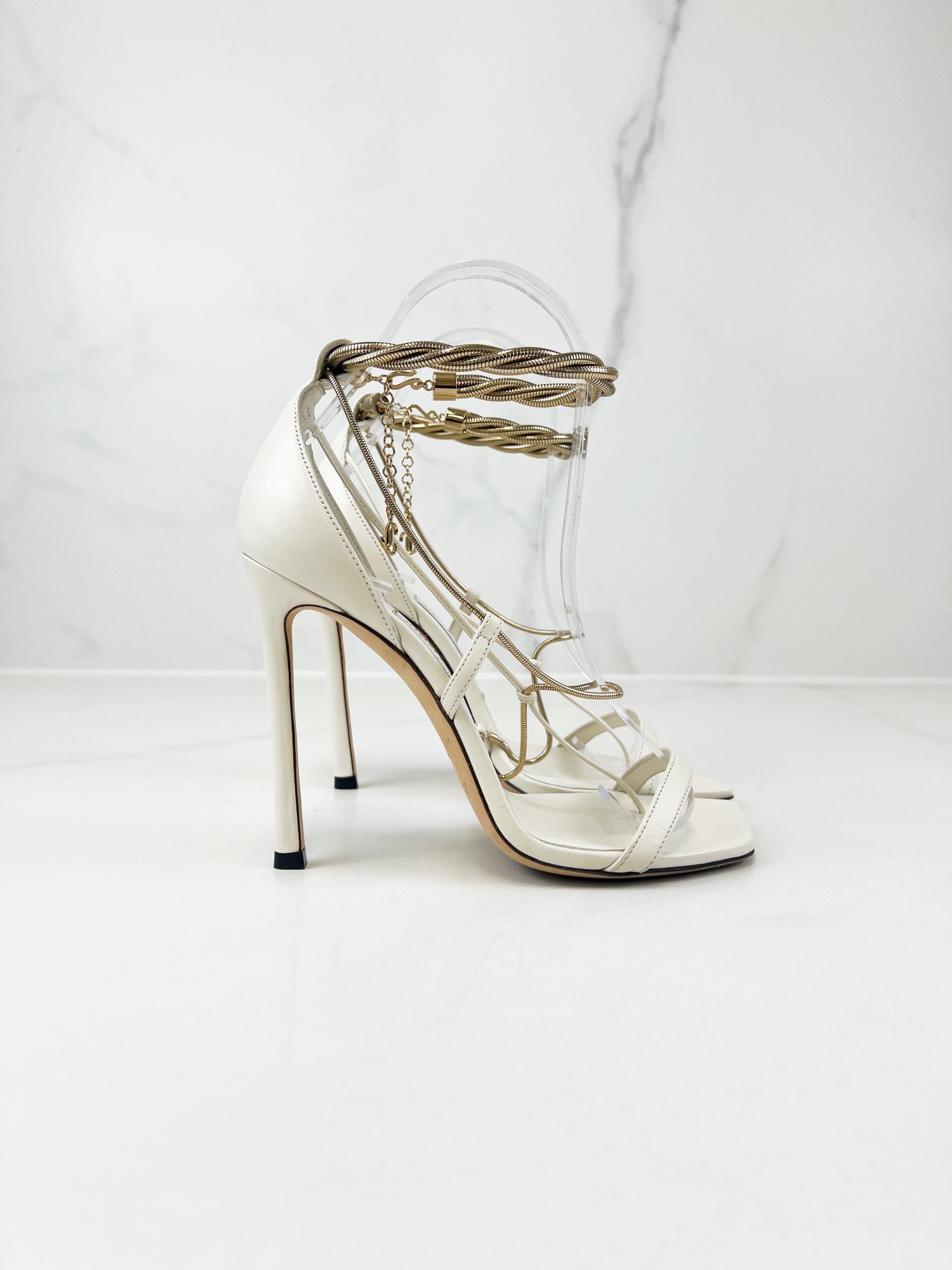 Jimmy Choo Chain 100 Sandals Size 36