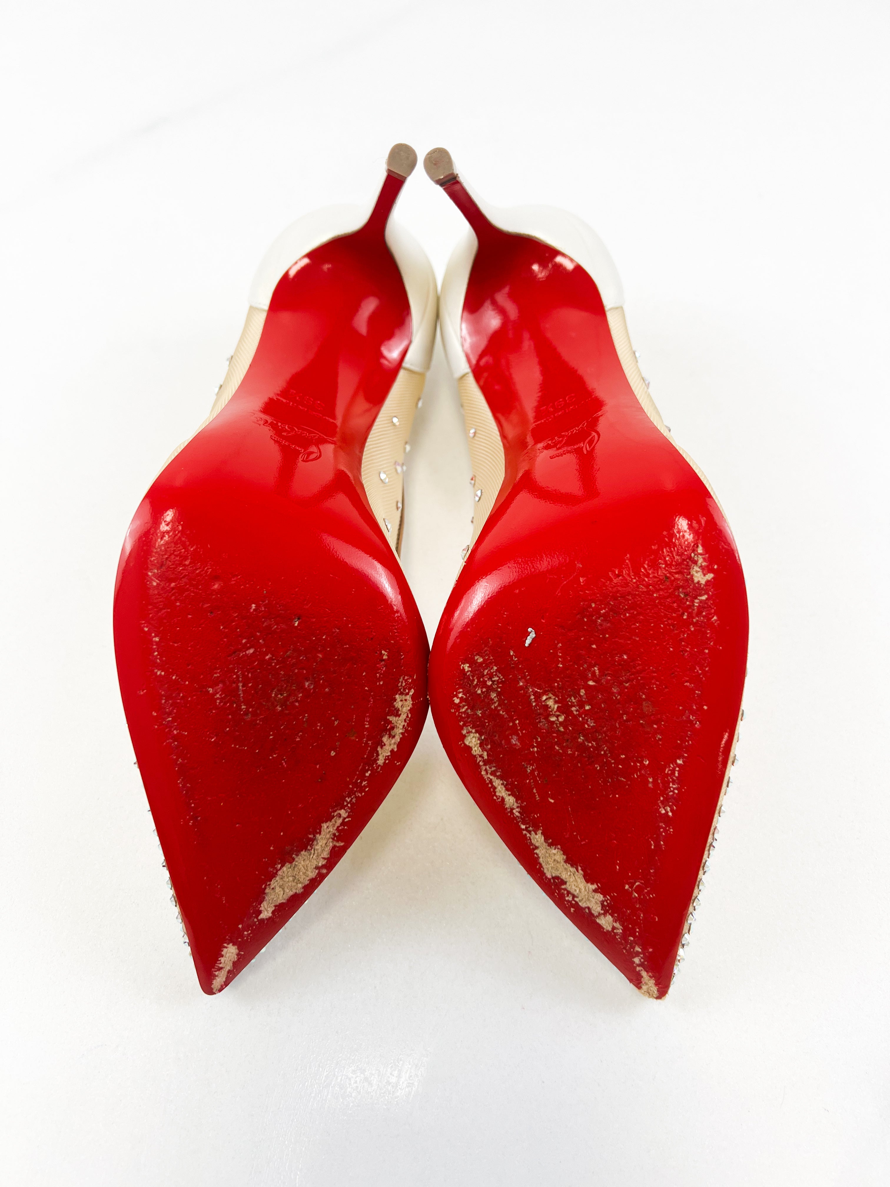 Christian Louboutin Follies Strass 100mm Size 39.5