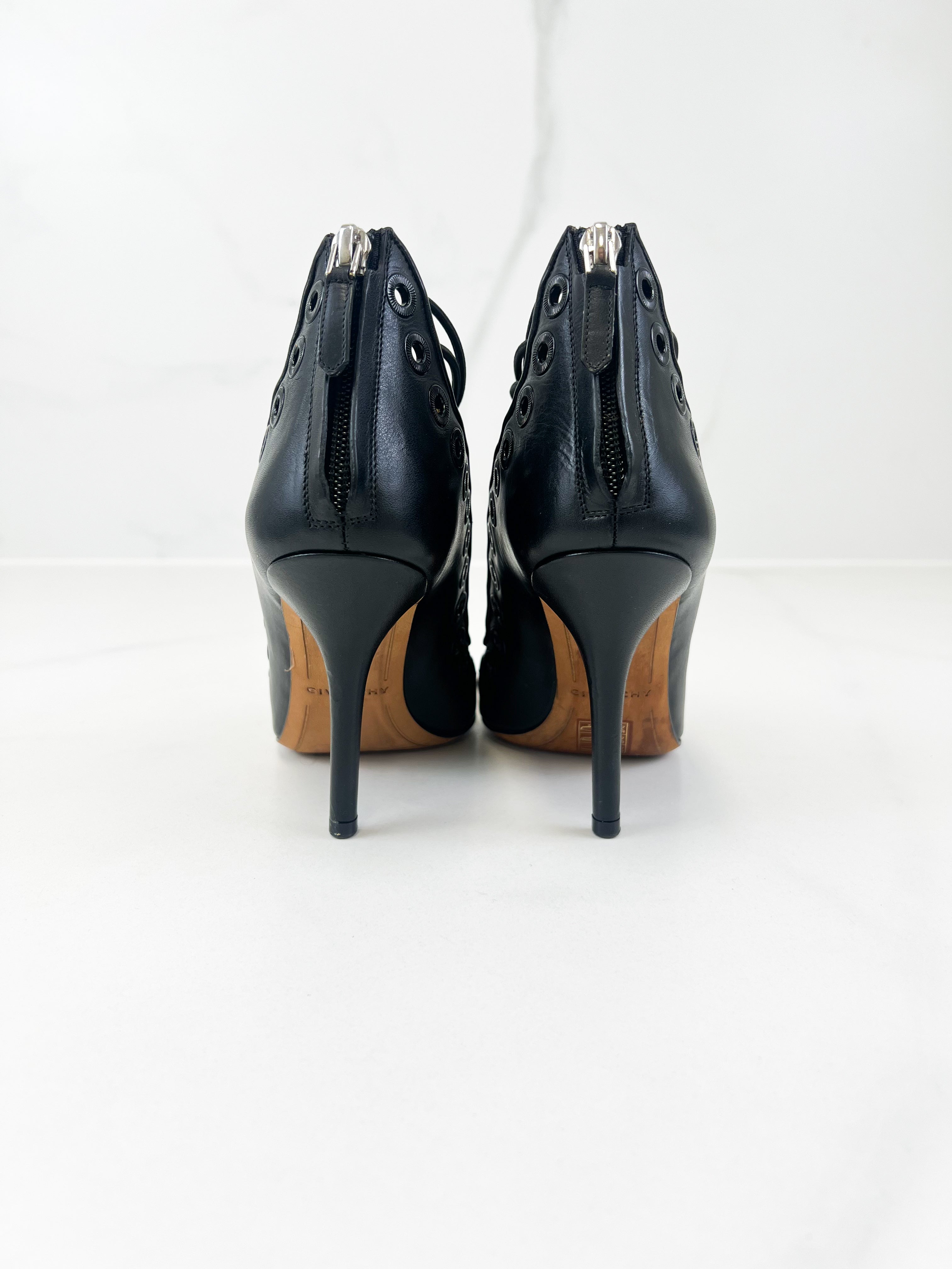Givenchy Calf Leather Bondage Heels Size 36