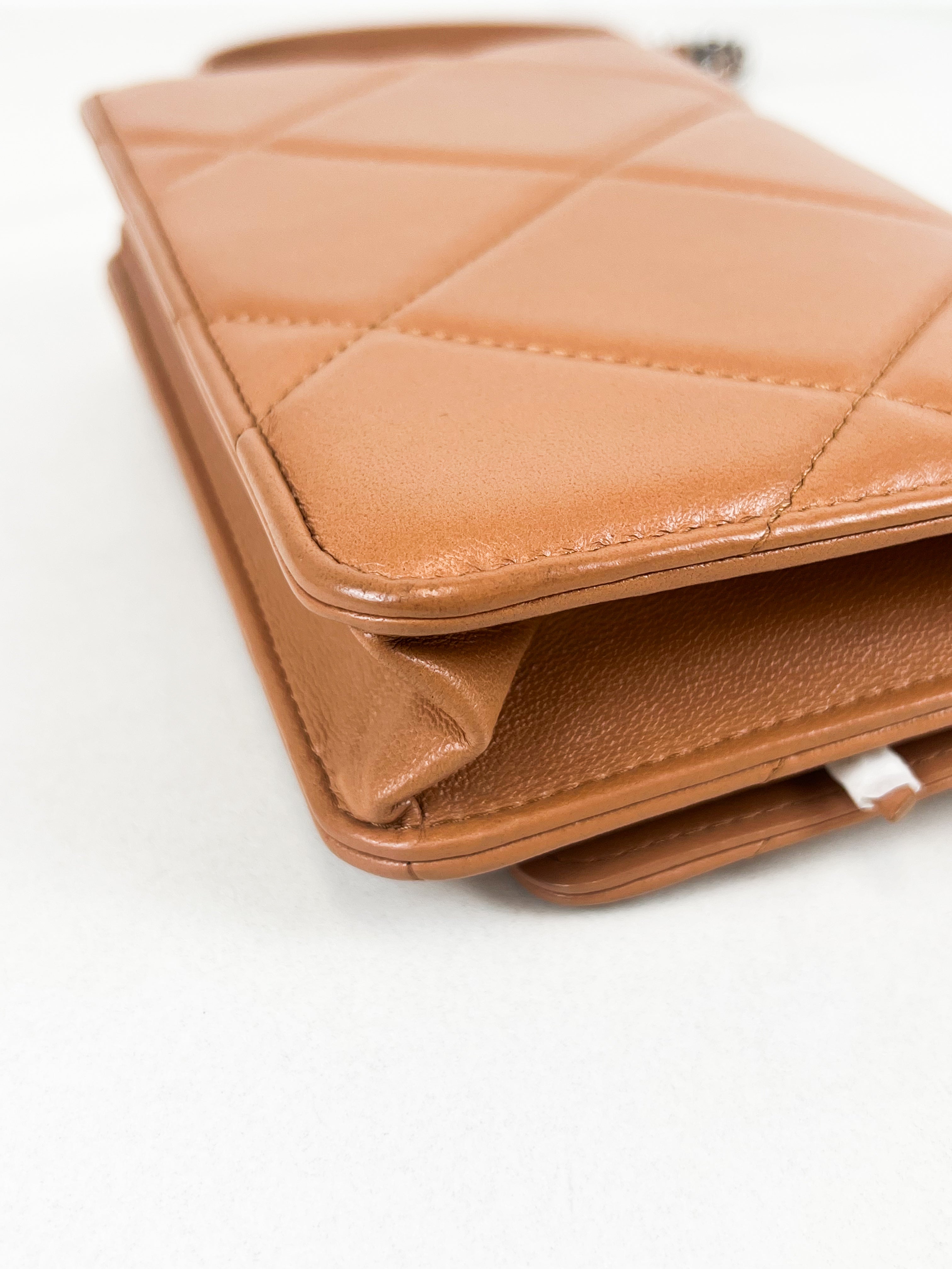 Chanel 19 Wallet on Chain in Beige Calfskin Leather