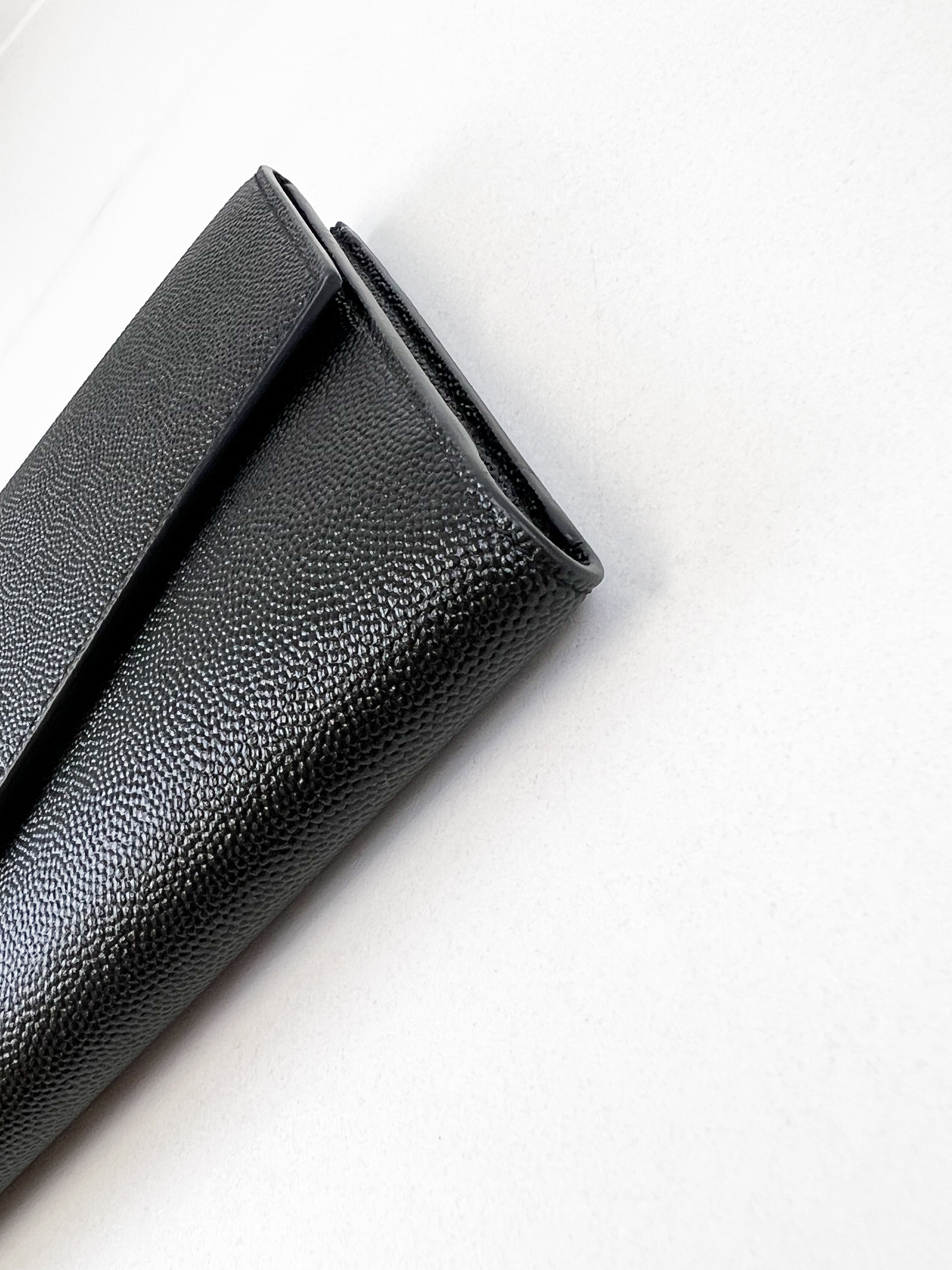 Saint Laurent Black Portefueli Fame Flap Wallet