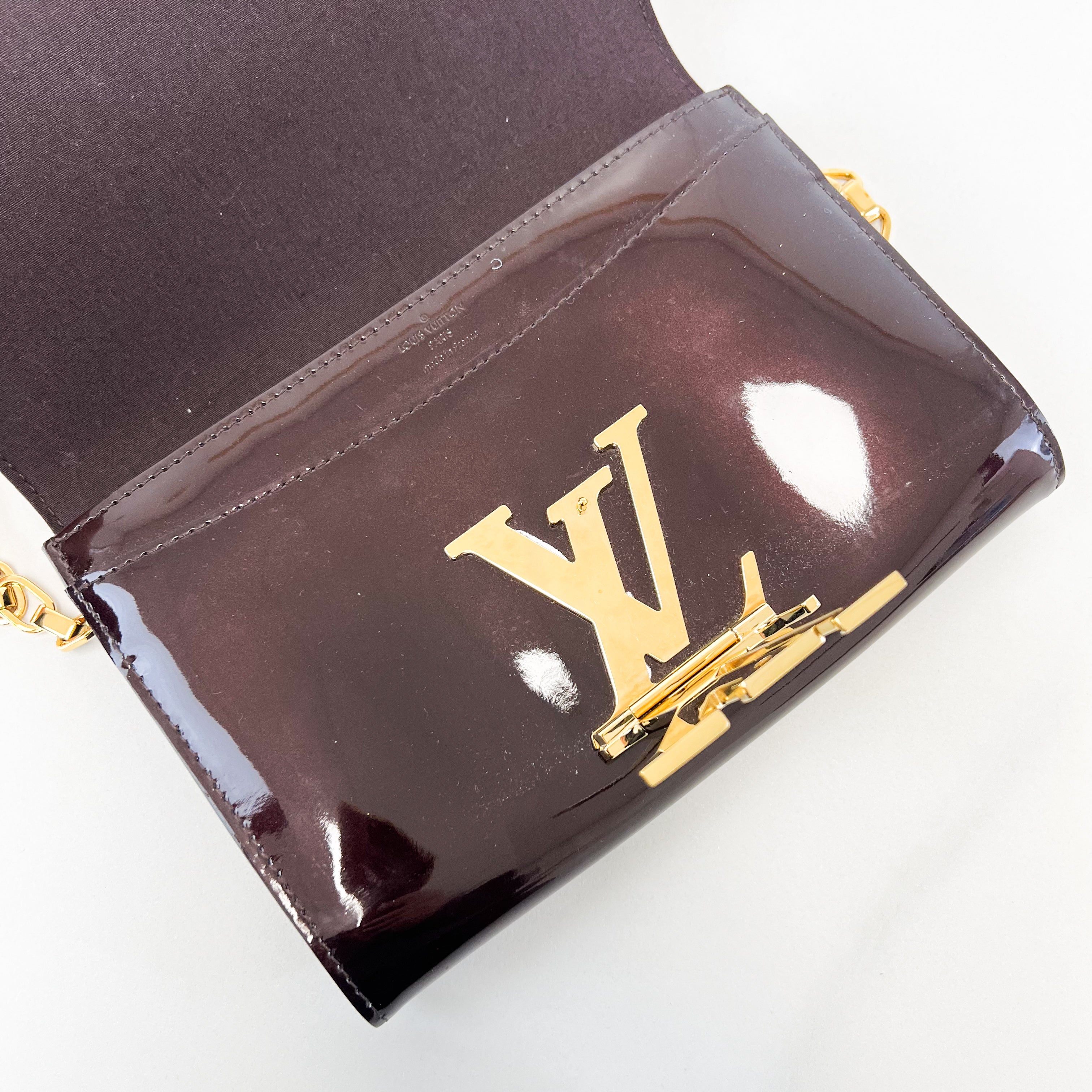 Louis Vuitton Patent St Louise Chain Bag