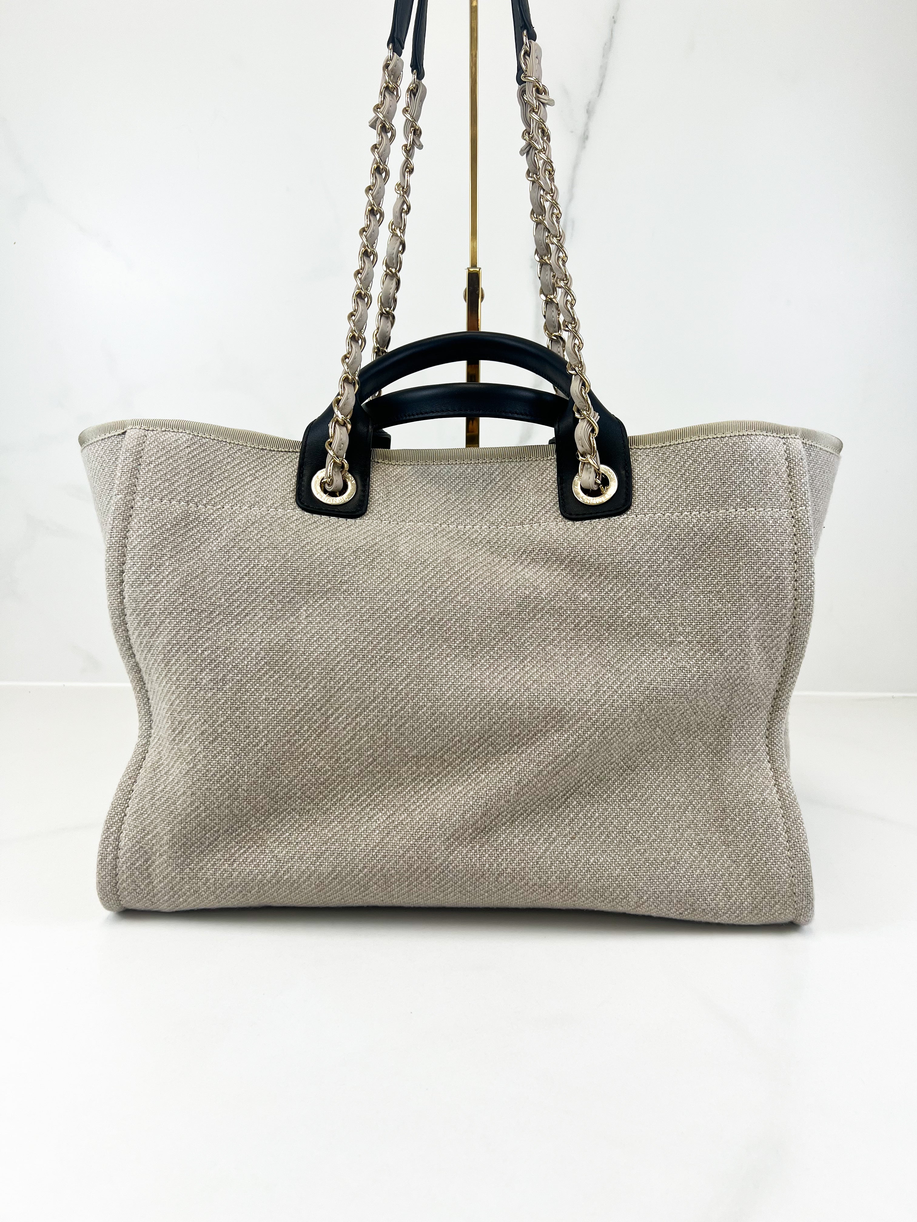 Chanel Taupe Canvas Deavuille