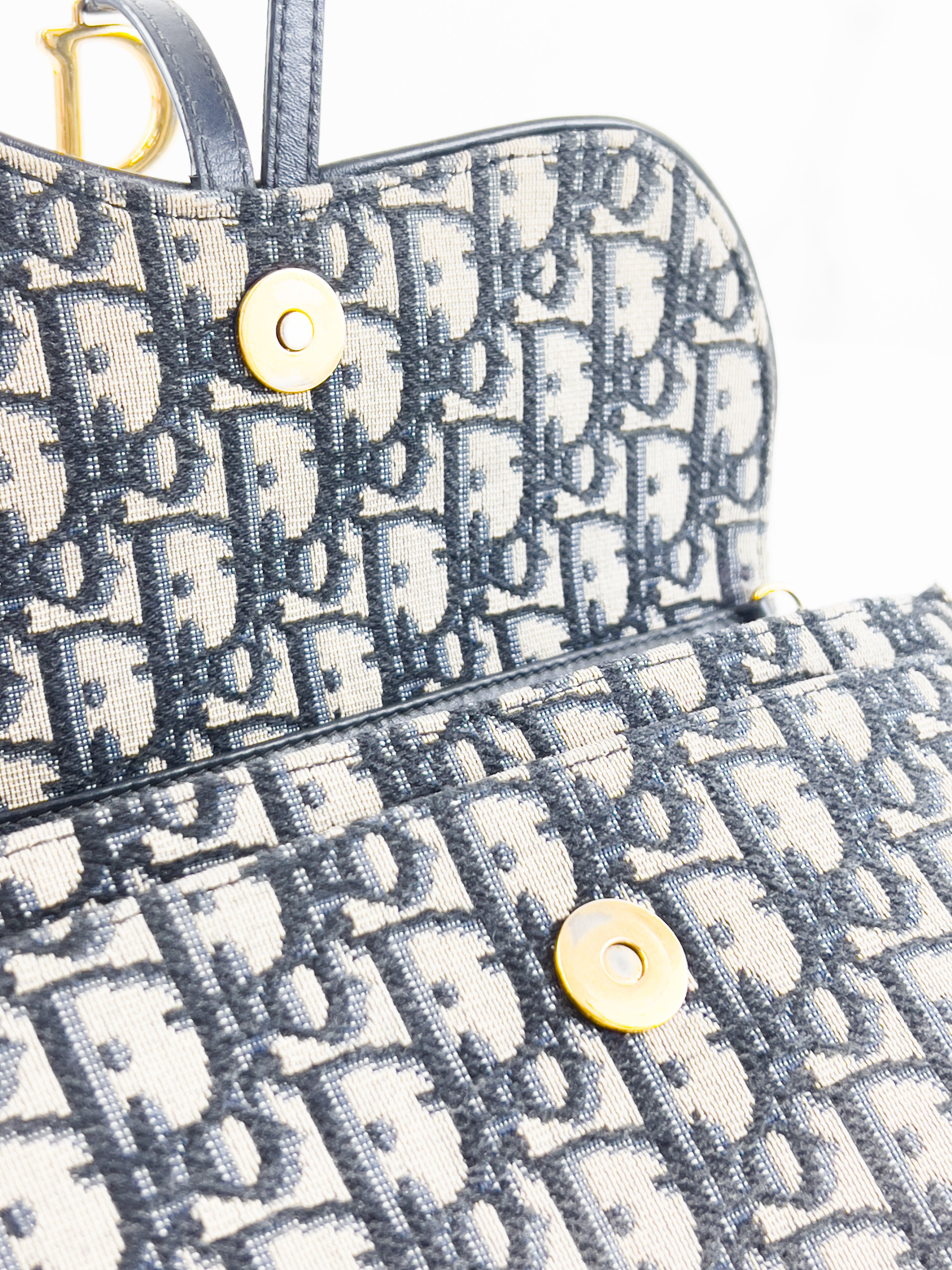 Christian Dior Medium Saddle Pouch with Chain