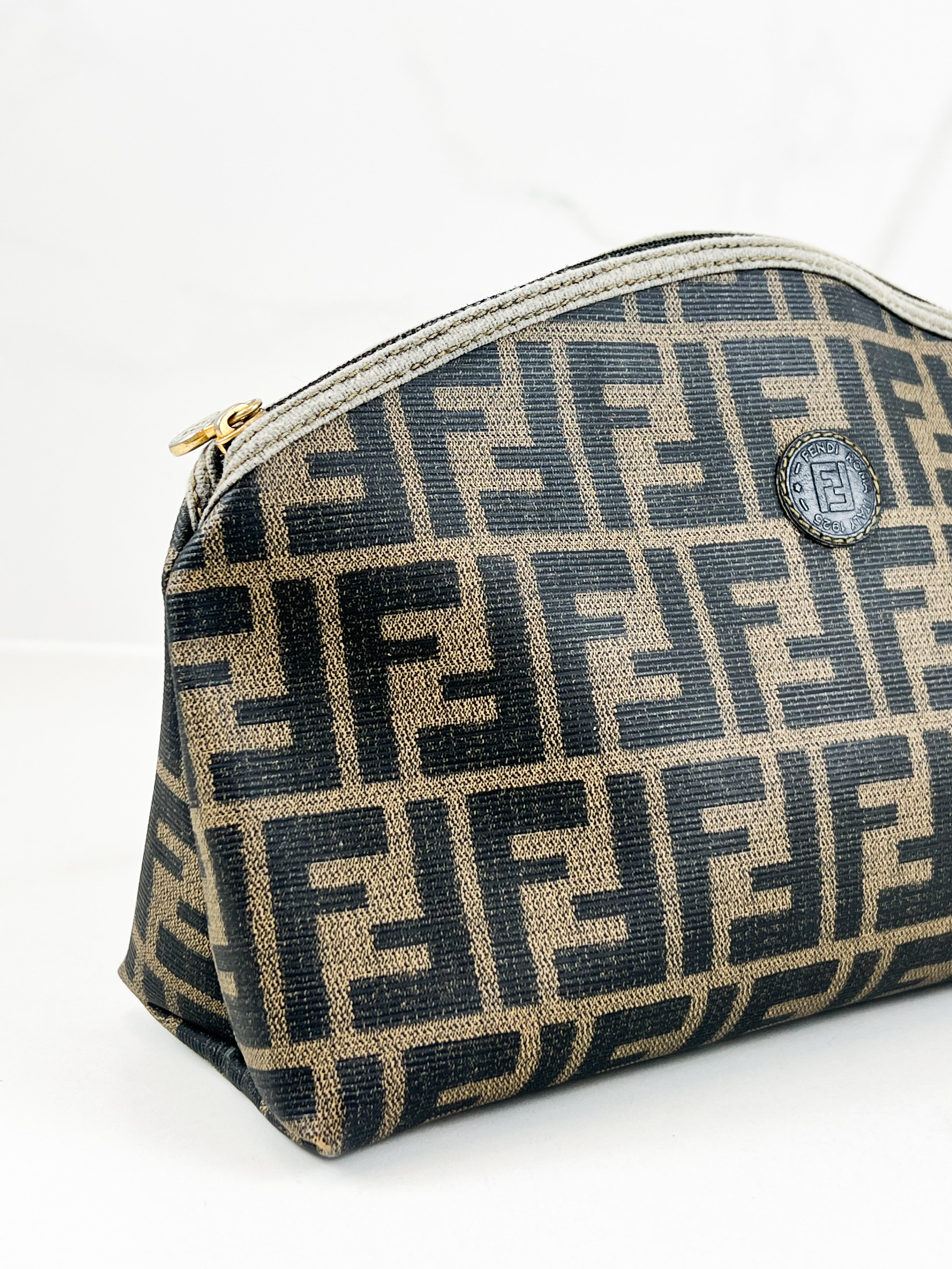 Fendi Coated Canvas Monogram FF Pouch