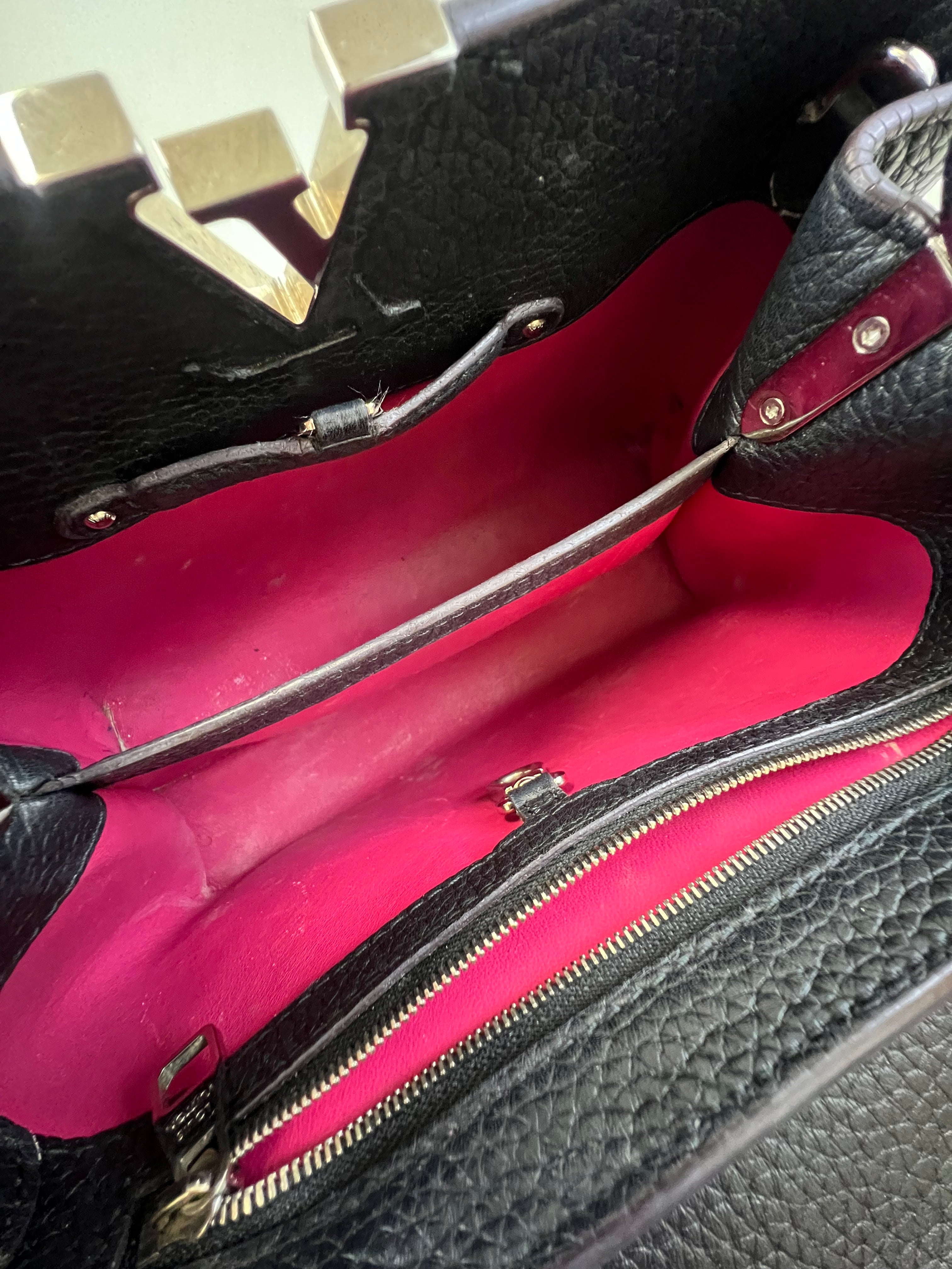 Louis Vuitton Black Capucines BB