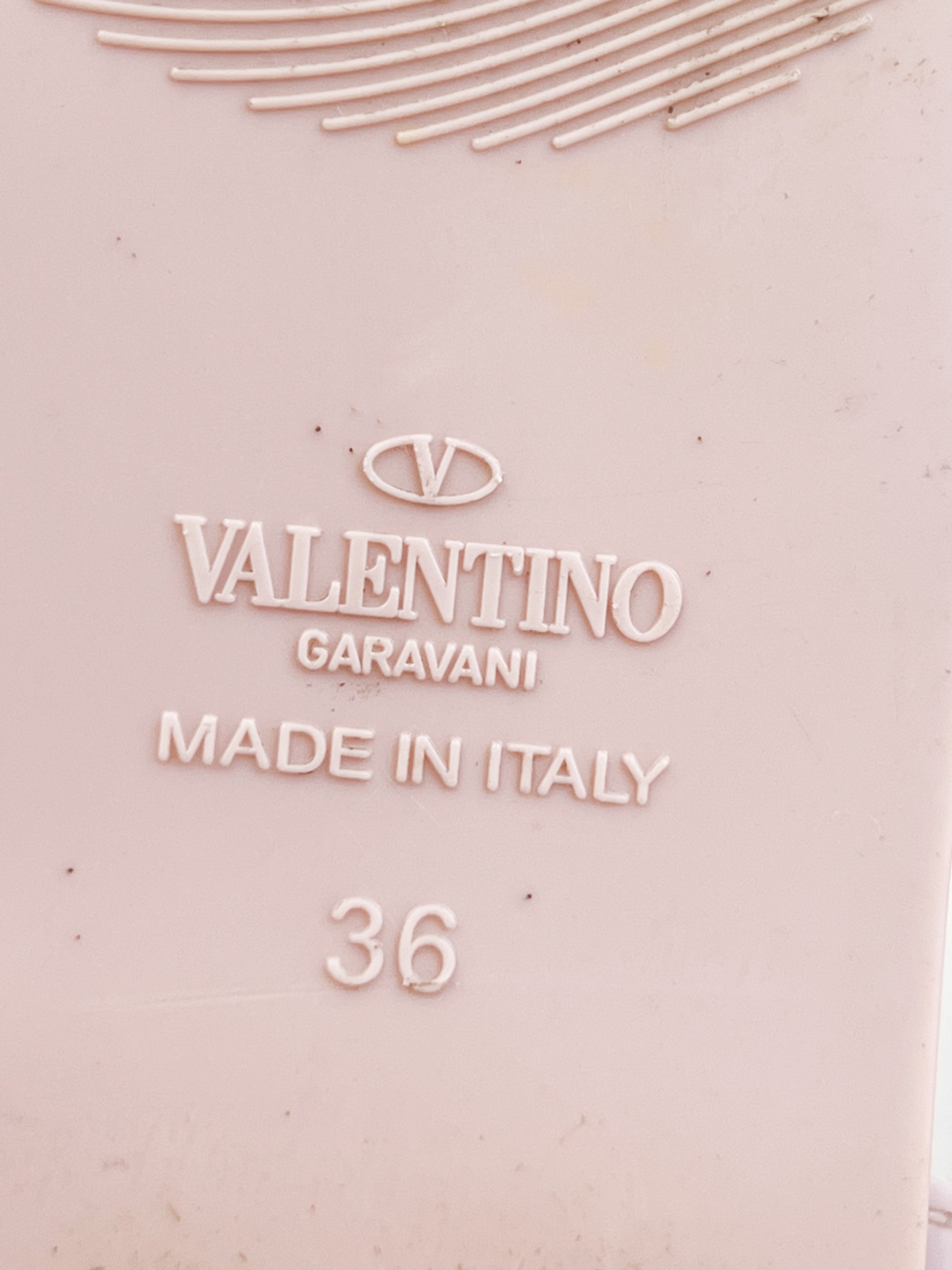 Valentino Garavani Rockstud PVC Sandal in Baby Pink Size 36