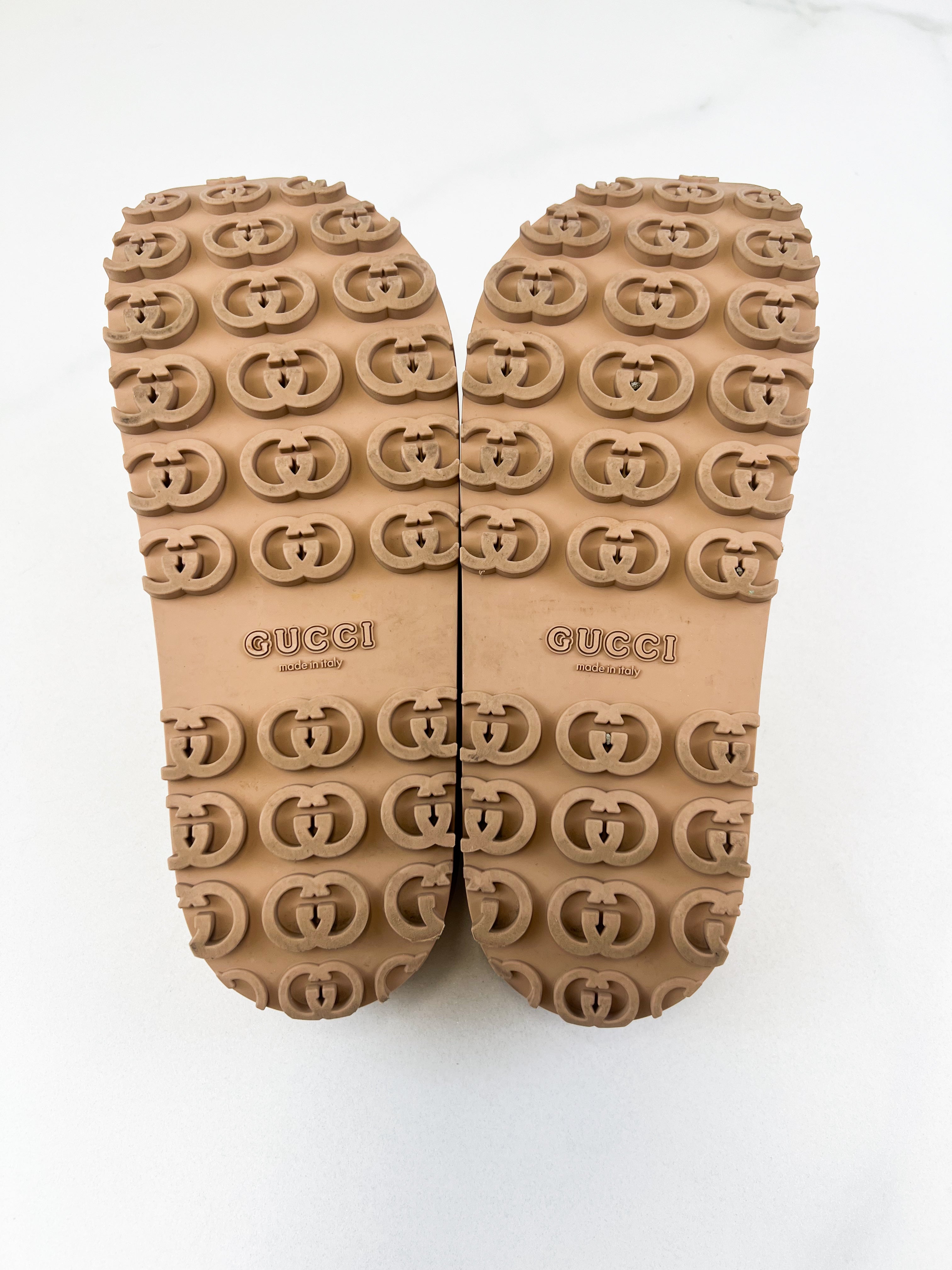 Gucci GG Rubber Platform Slides Size 40