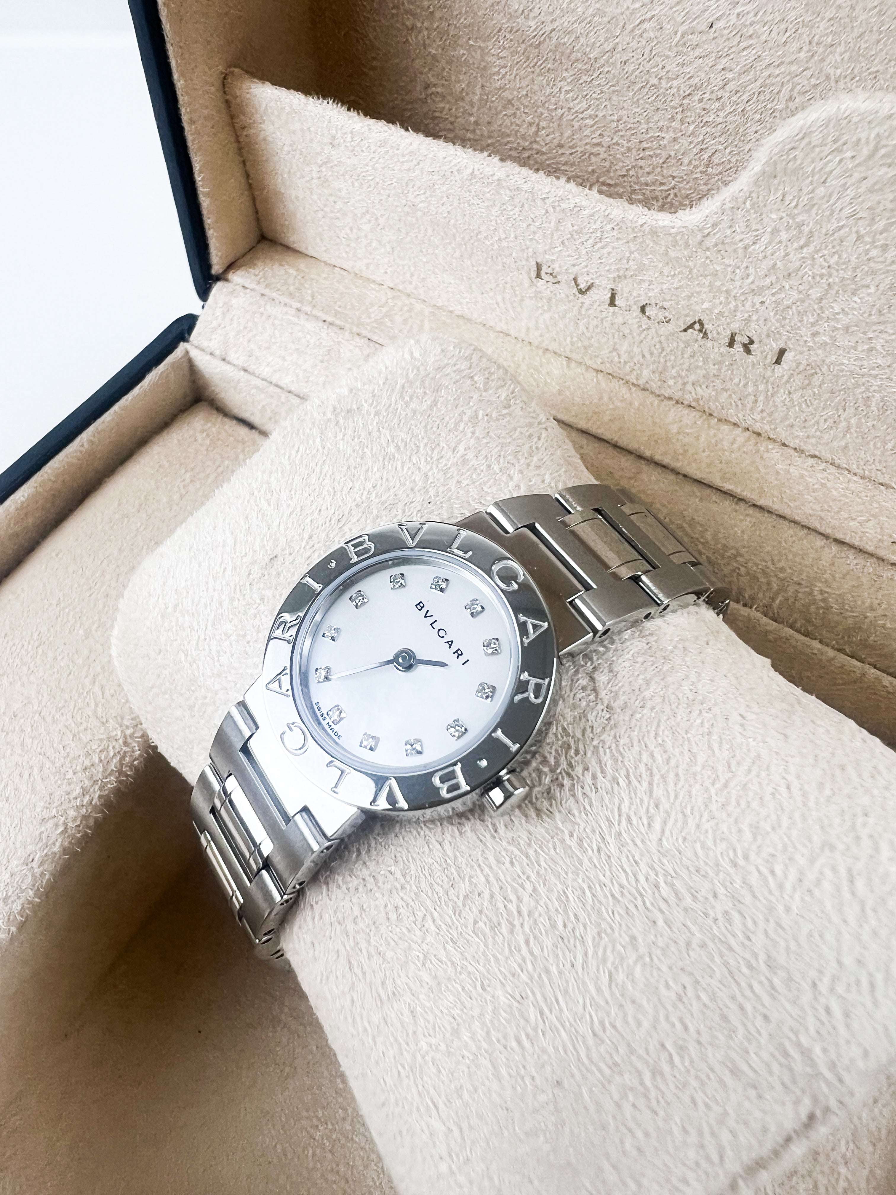 Bvlgari Stainless Steel Quartz Ladies Watch