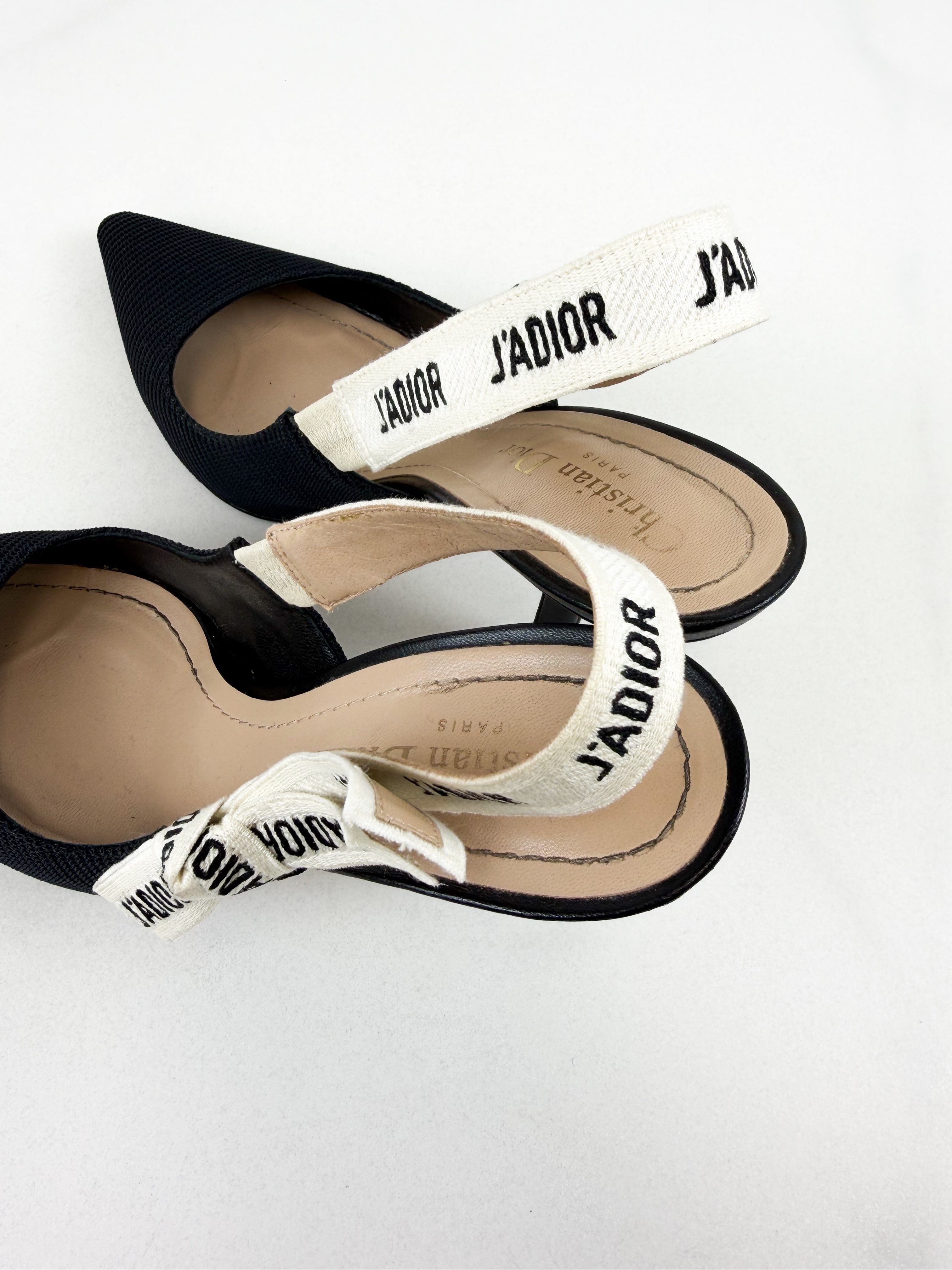 Christian Dior Black Jadior Slingback Heel