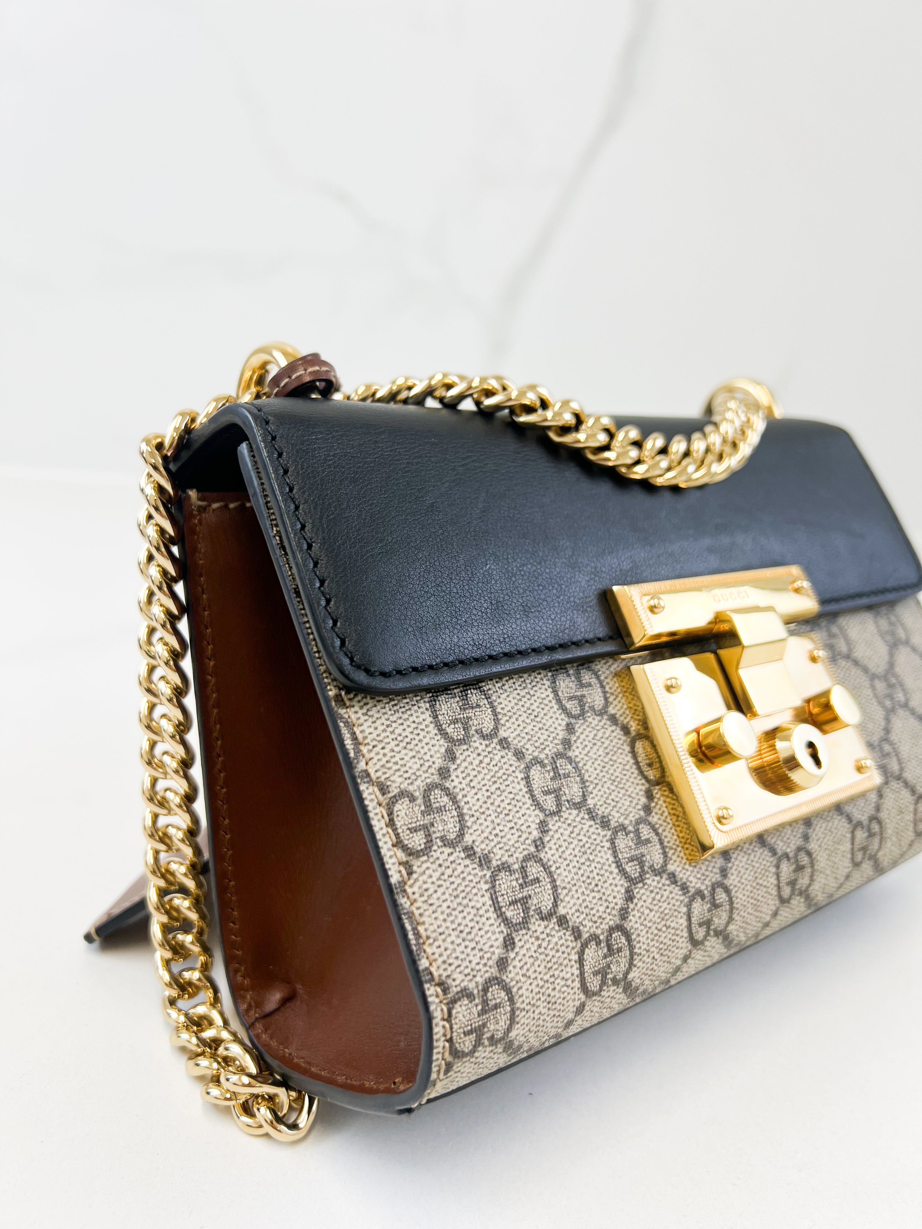 Gucci GG Supreme Small Padlock Shoulder Bag