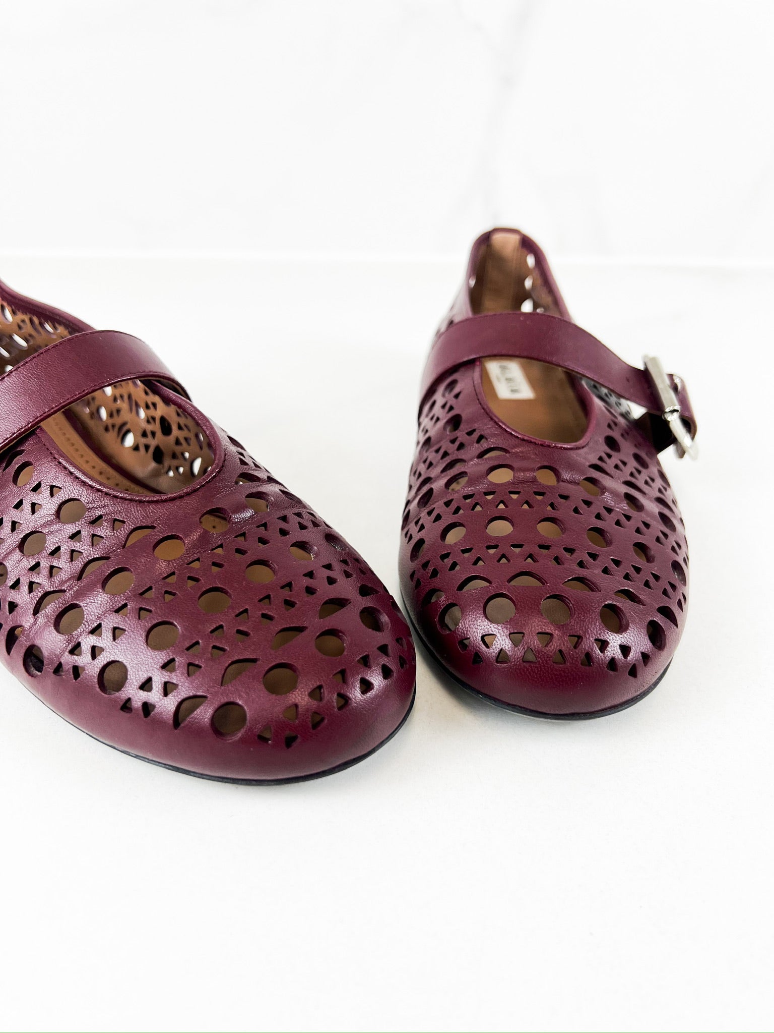Alaia Perforated Ballet Flat 37