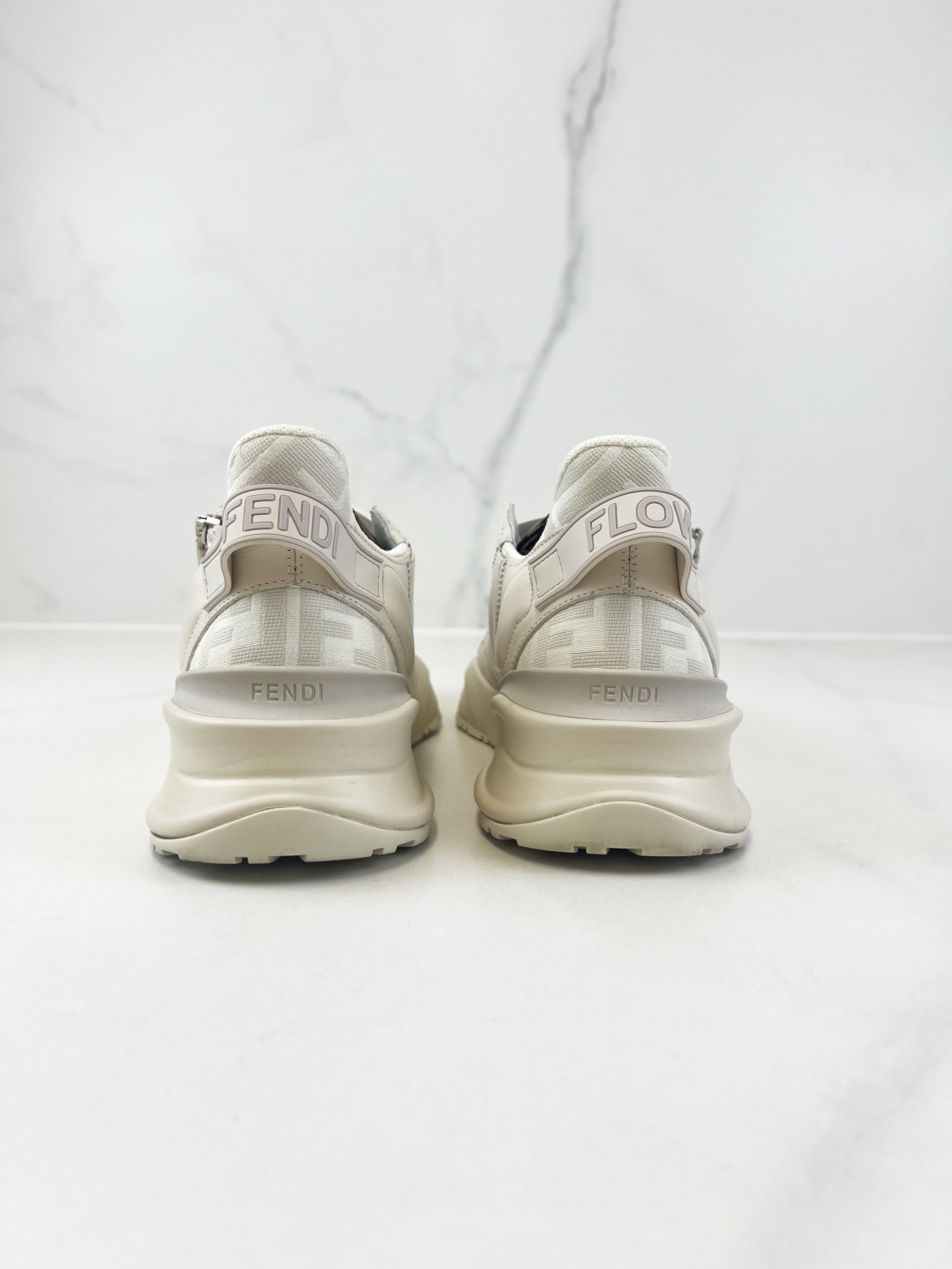 Fendi White Flow Sneaker Size 40
