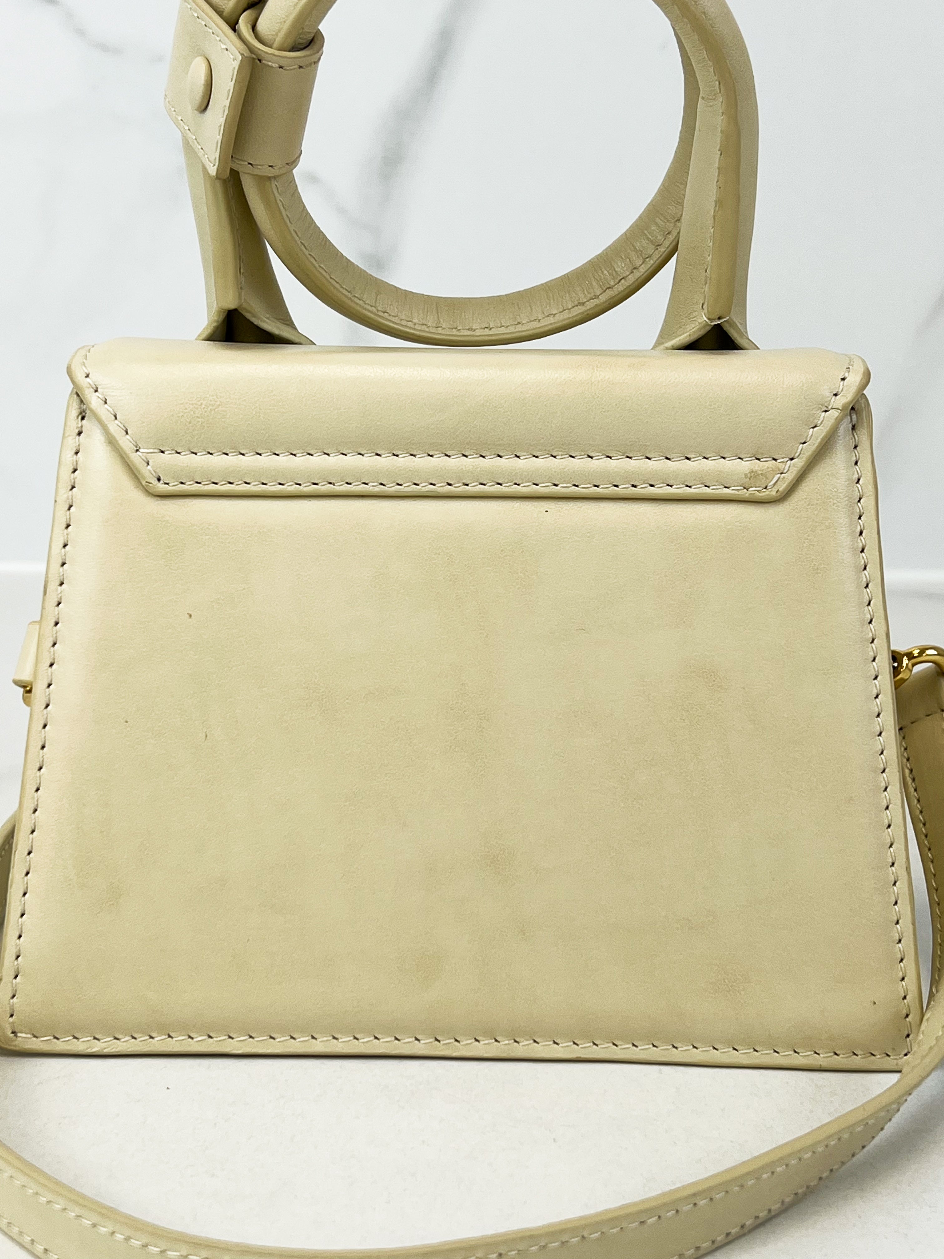 Jacquemus Ivory Le Chiquito Leather Crossbody