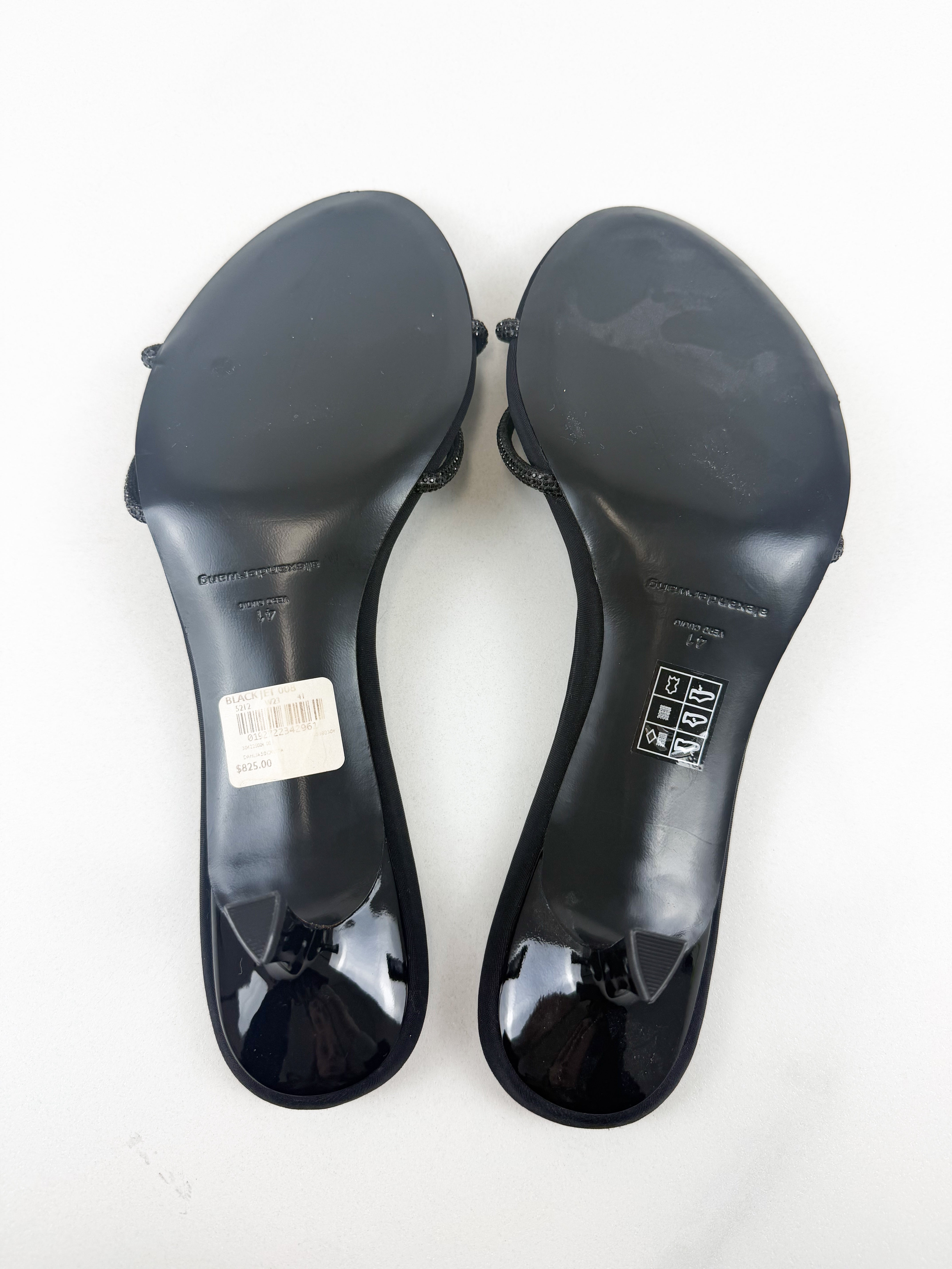 Alexander Wang Dahlia Crystal Kitten Heel Size 41