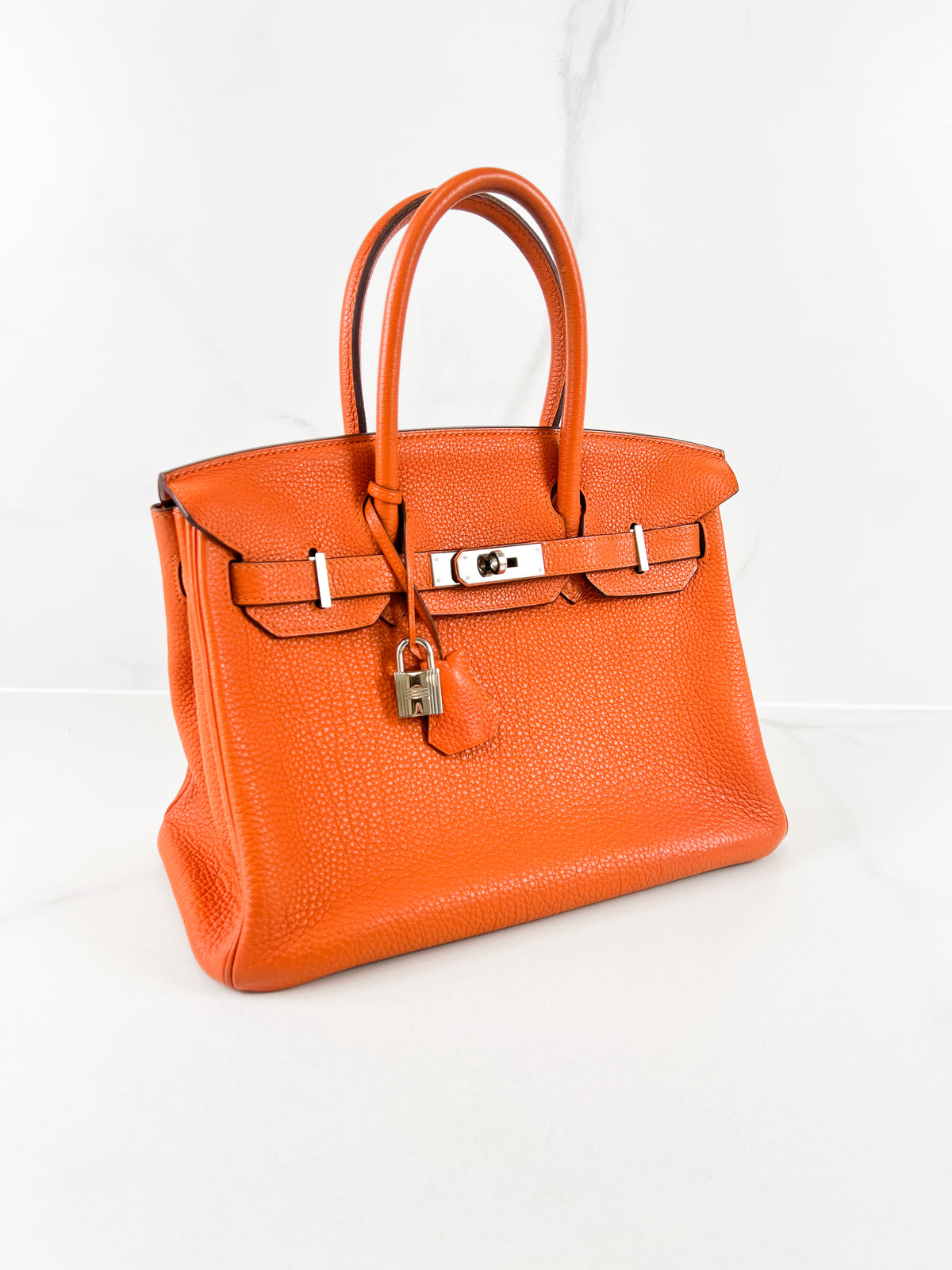 Hermes Togo Orange Birkin 30 with PHW