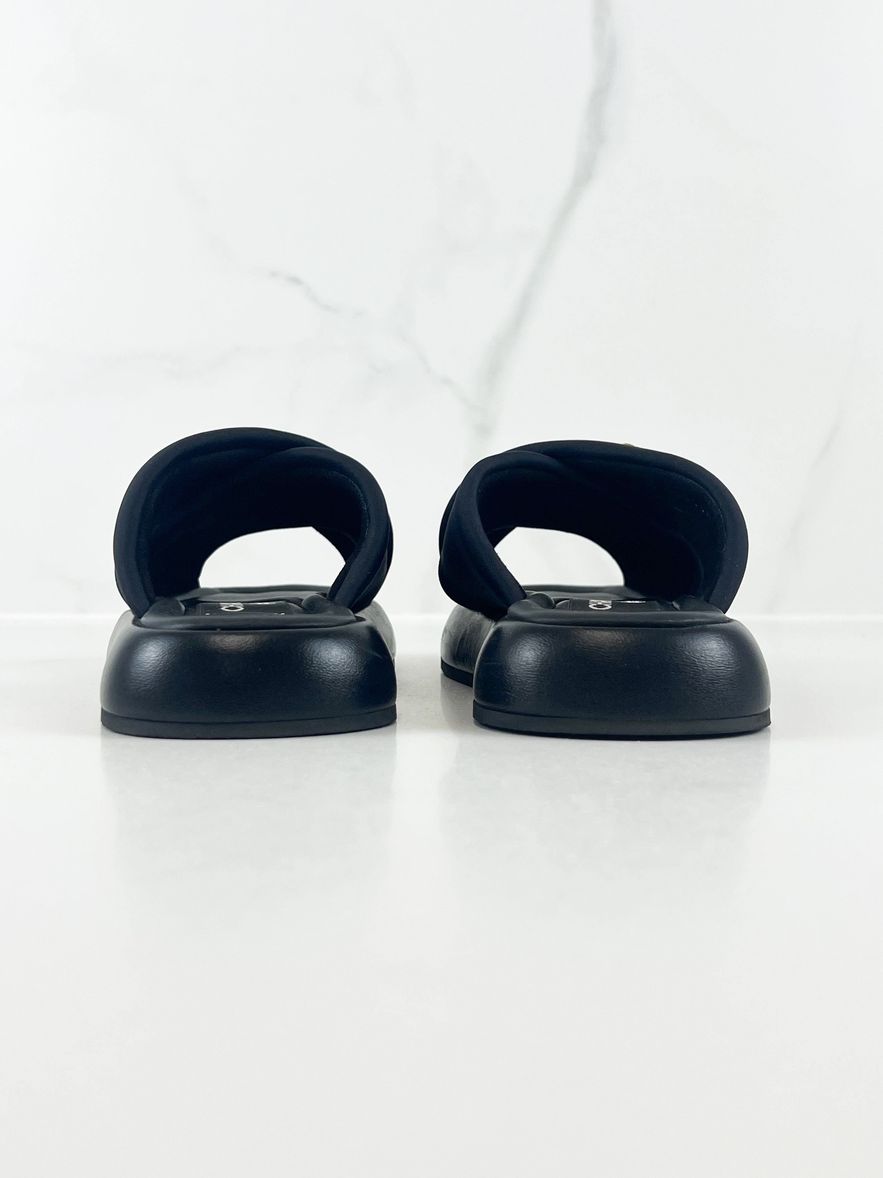 Chanel Puffy Criss Cross Slide Size 35C
