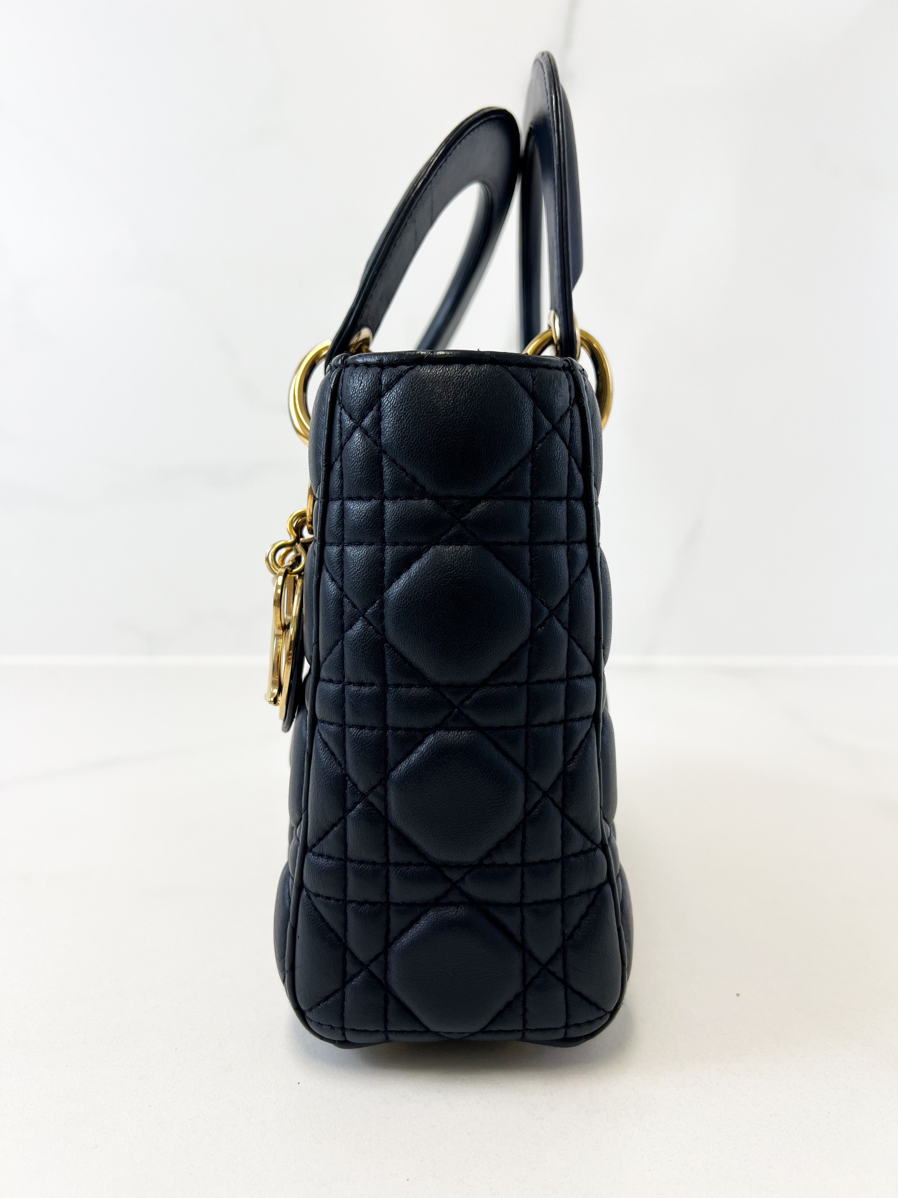 Christian Dior Small Midnight Blue Lady Dior