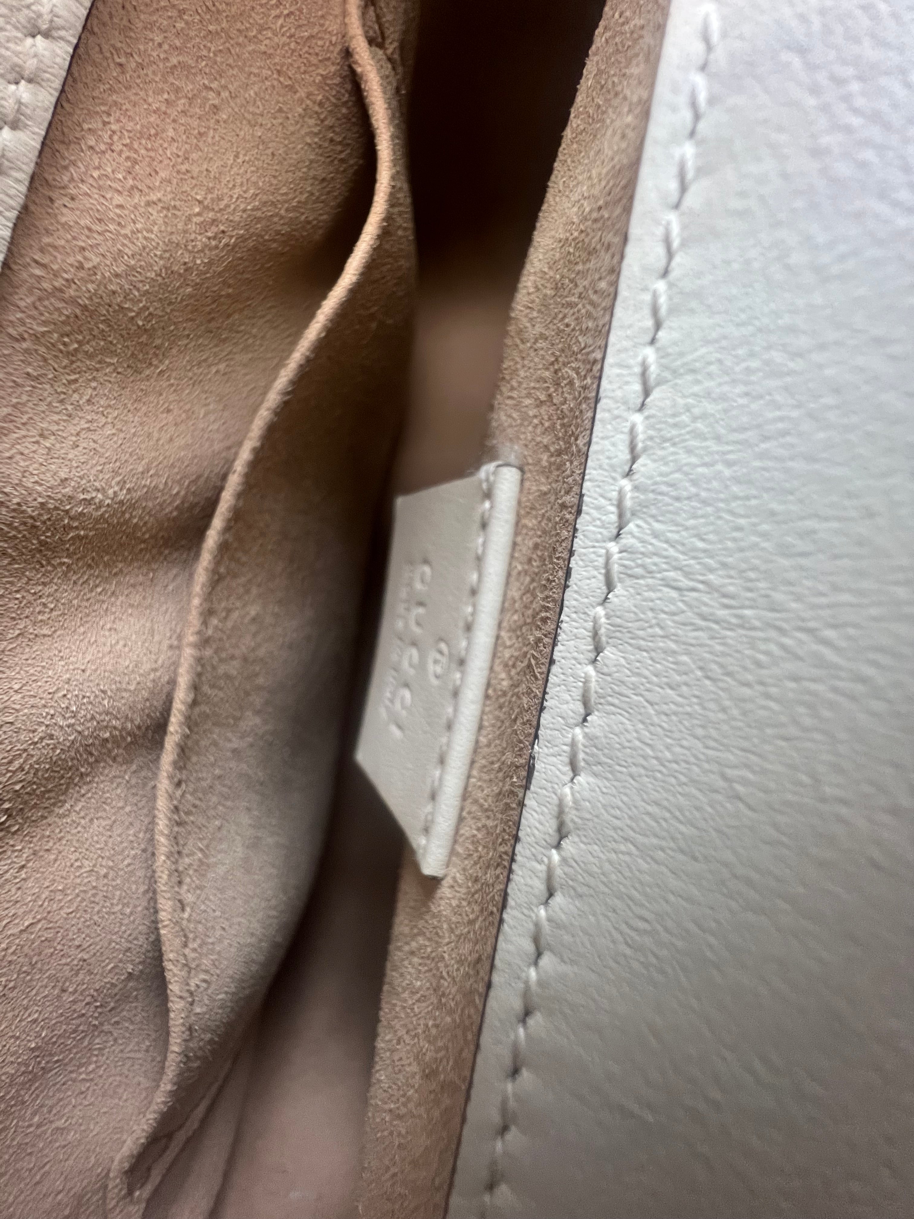 Gucci GG Marmont Matelasse Top Handle Bag in White