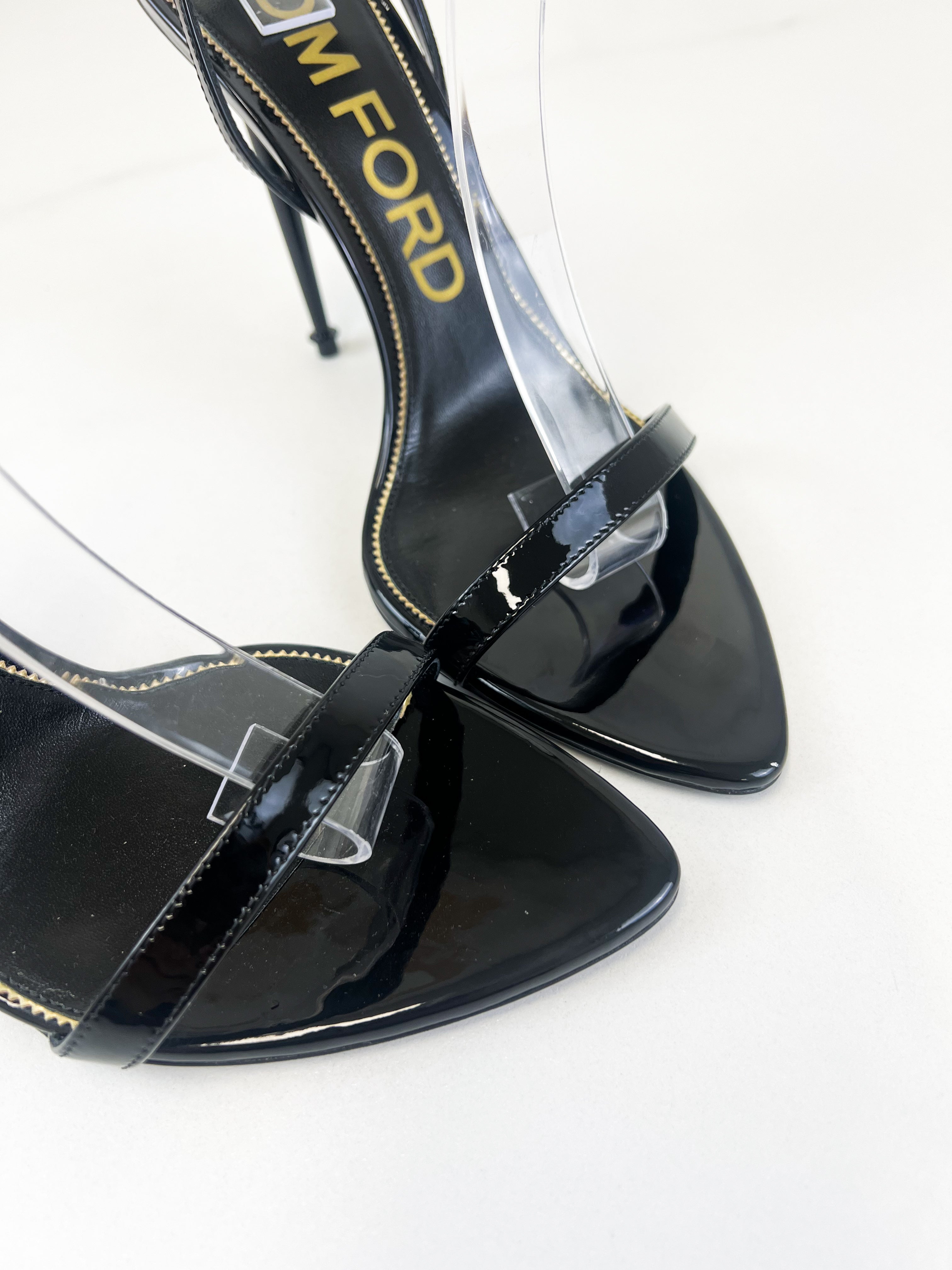 Tom Ford Black Padlock Sandal Size 40