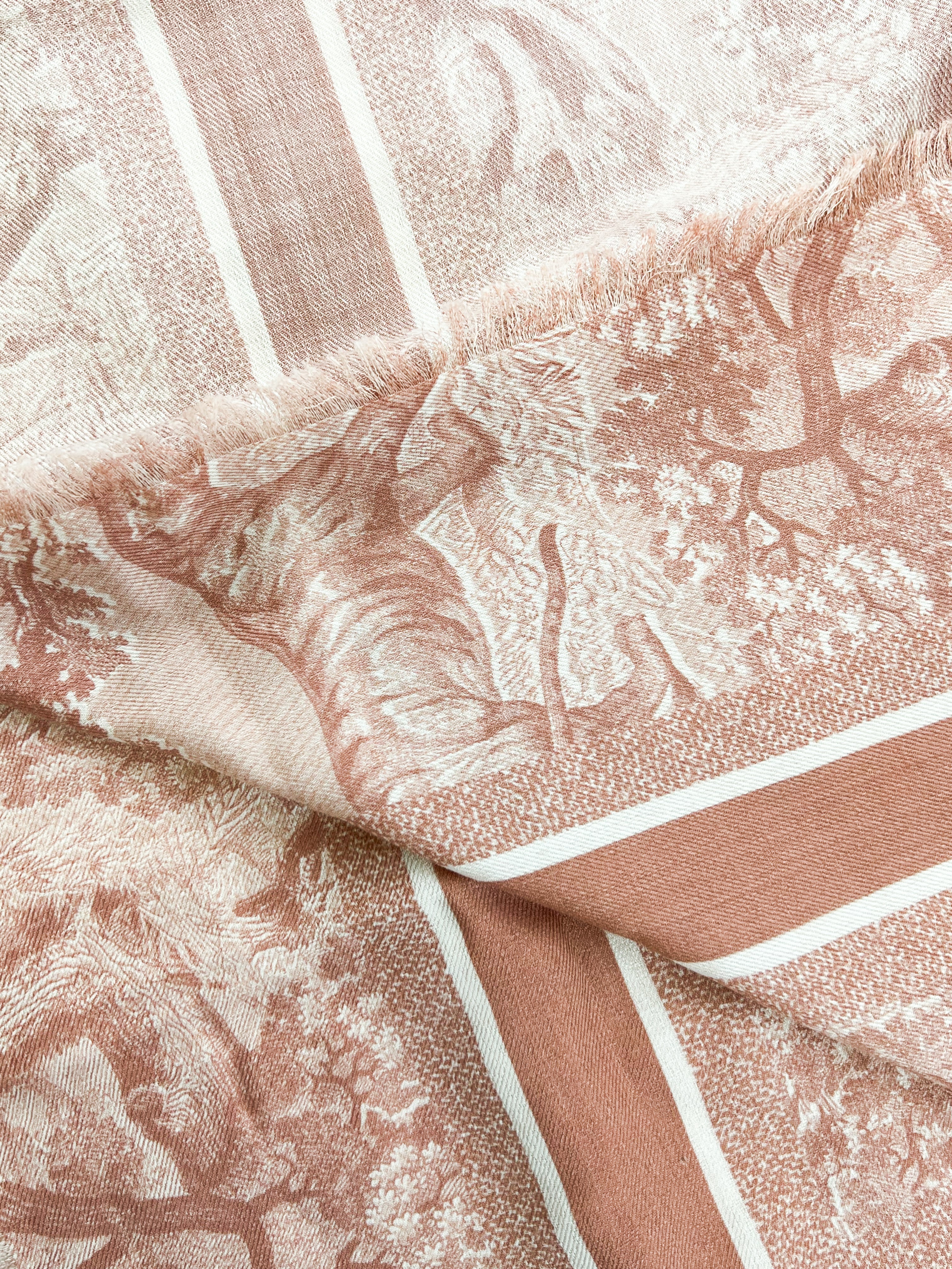 Christian Dior Jouy Sauvage Shawl in Rose