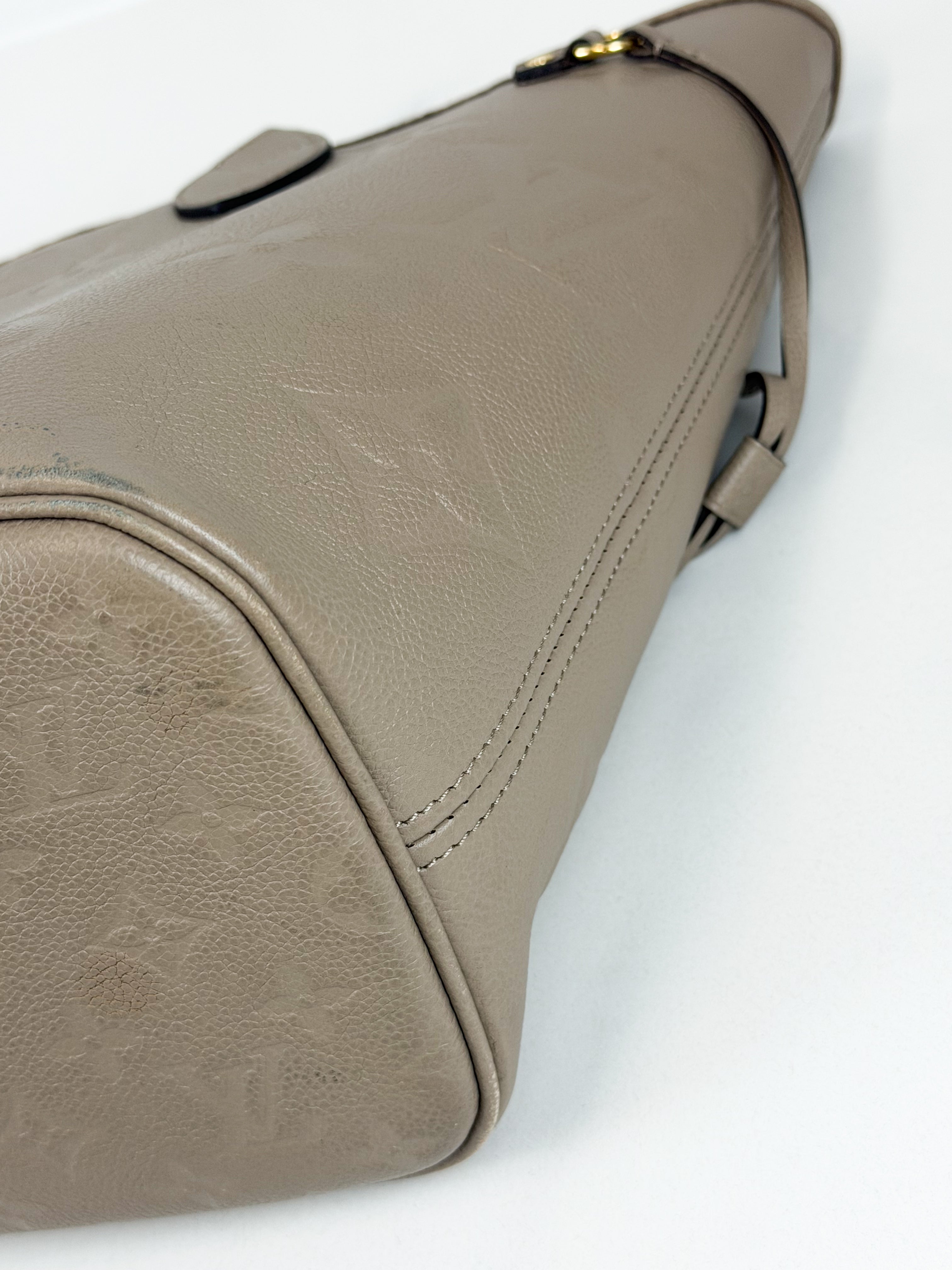 Louis Vuitton Neverfull MM in Empreinte Tourterelle with Pouch