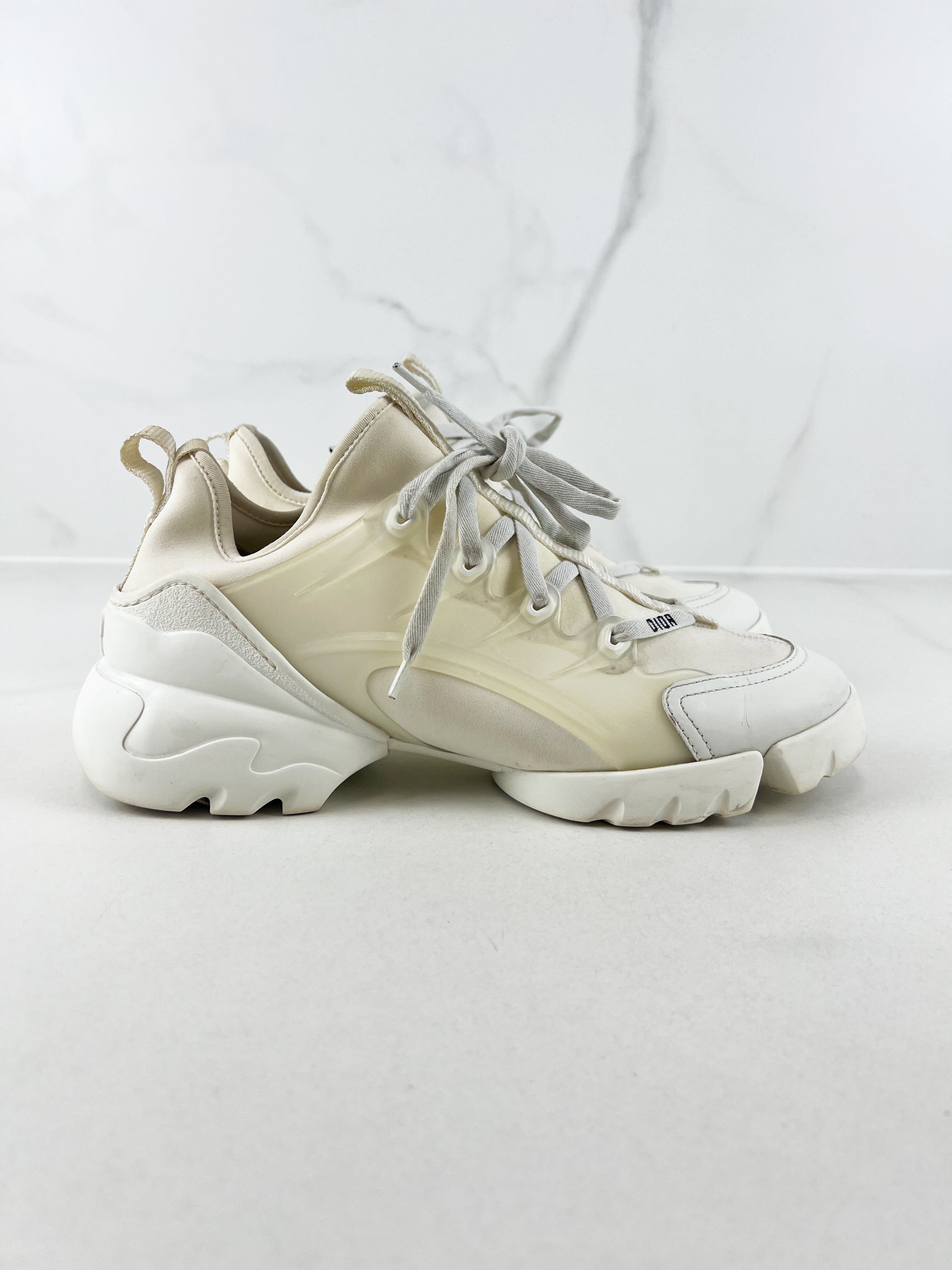 Christian Dior D-Connect White Sneakers Size 39