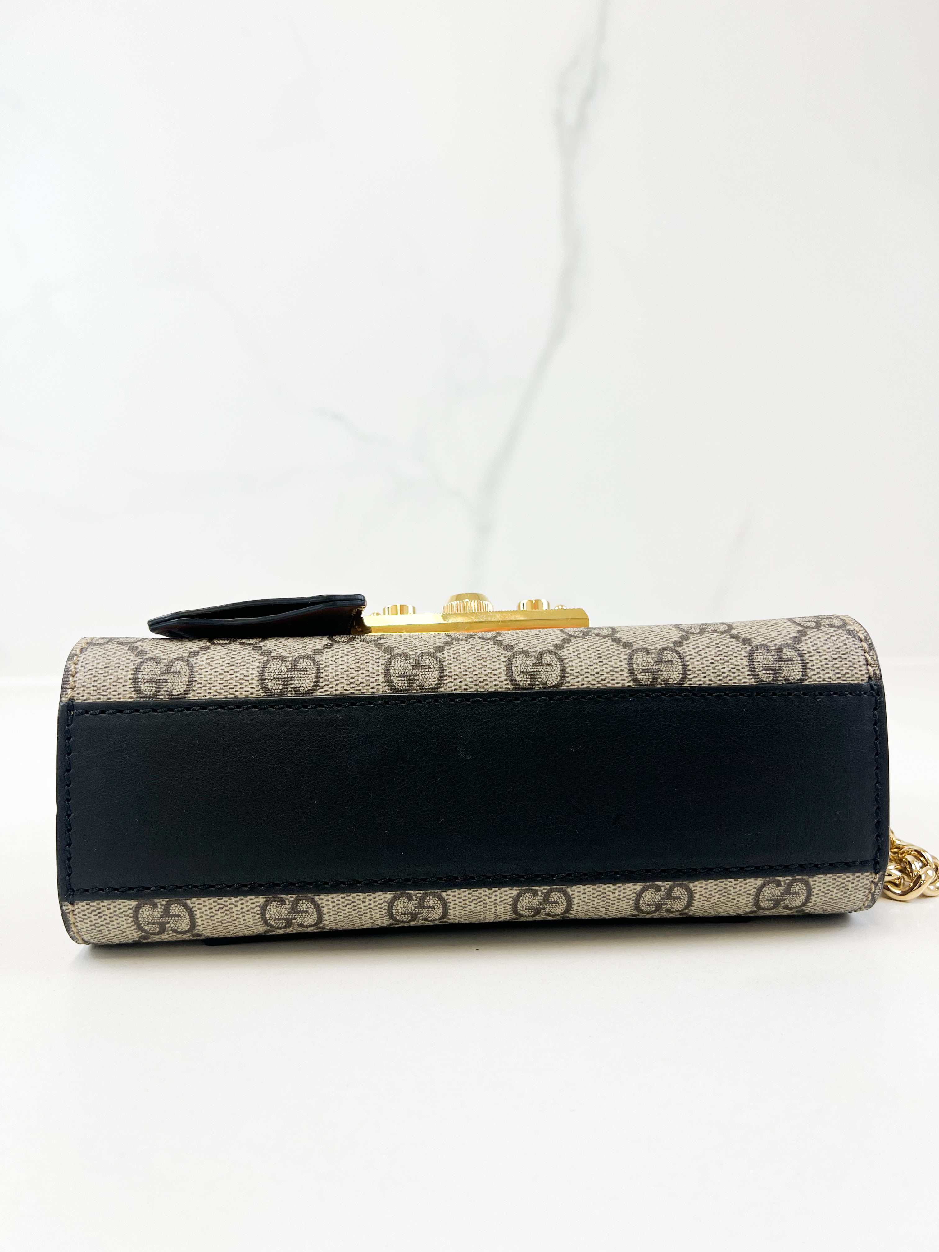 Gucci GG Supreme Small Padlock Shoulder Bag
