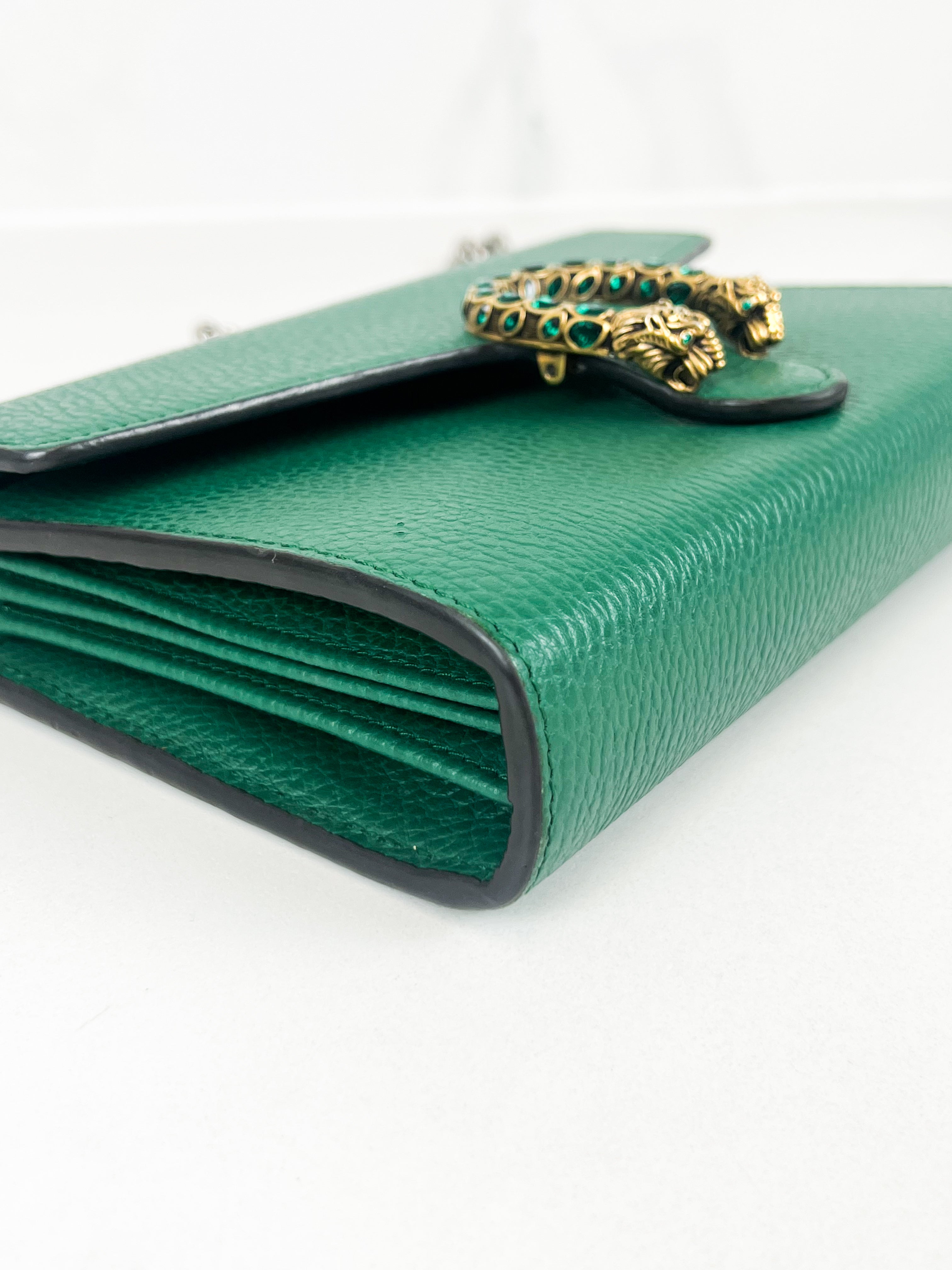 Gucci Green Dionysus Chain Wallet