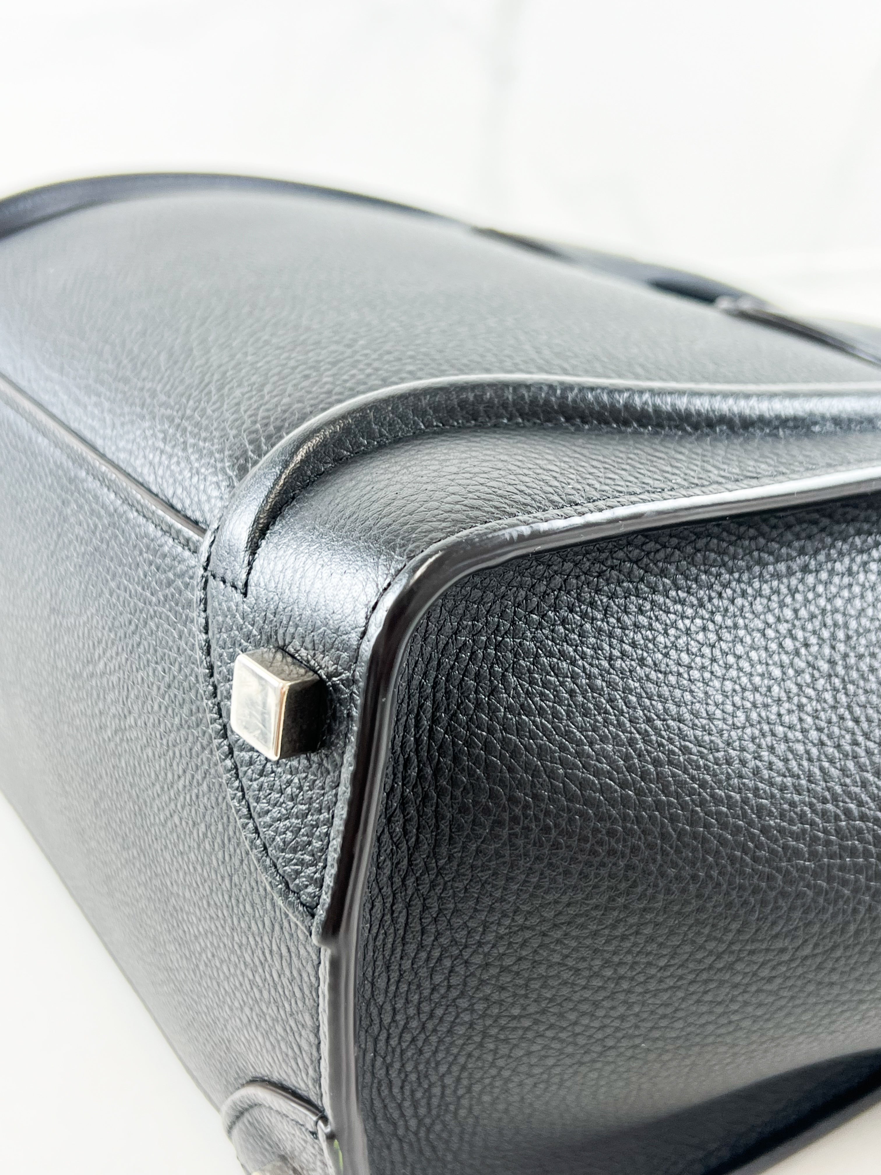 Celine Micro Luggage Drummed Calfskin Tote