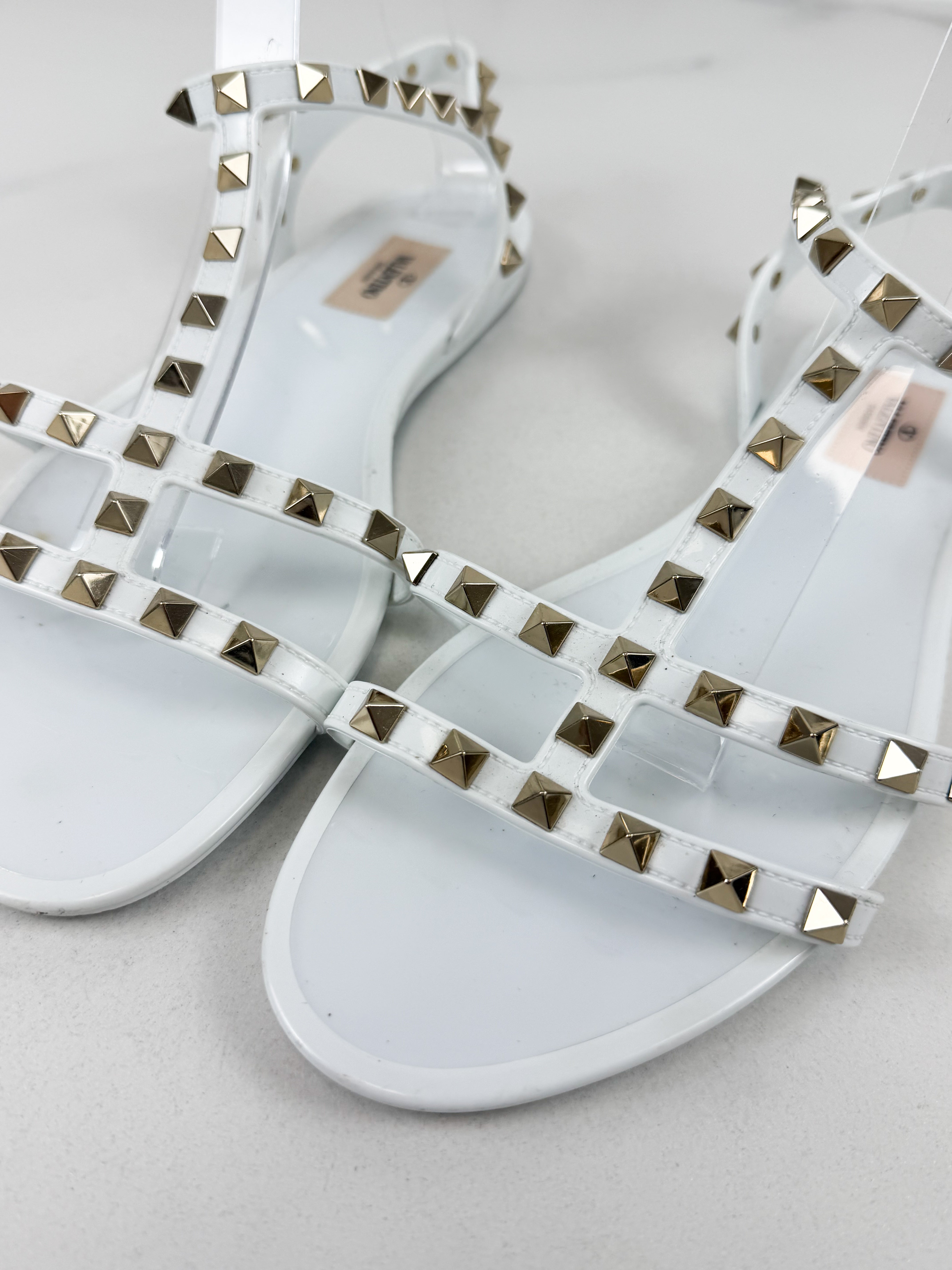 Valentino Jelly Rockstud Sandals Black Size 41