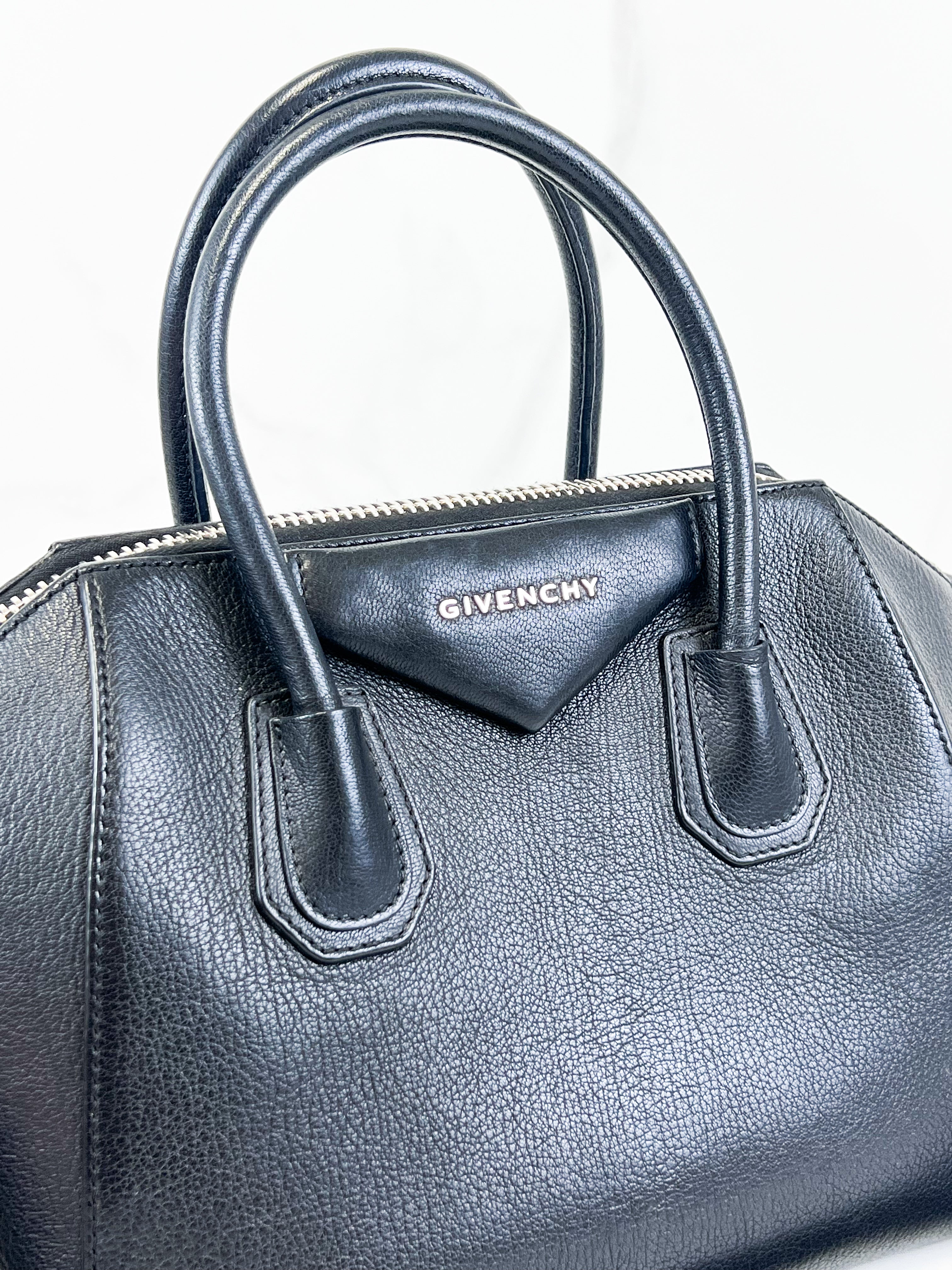 Givenchy Antigona Grained Leather Small Black Shoulder Bag