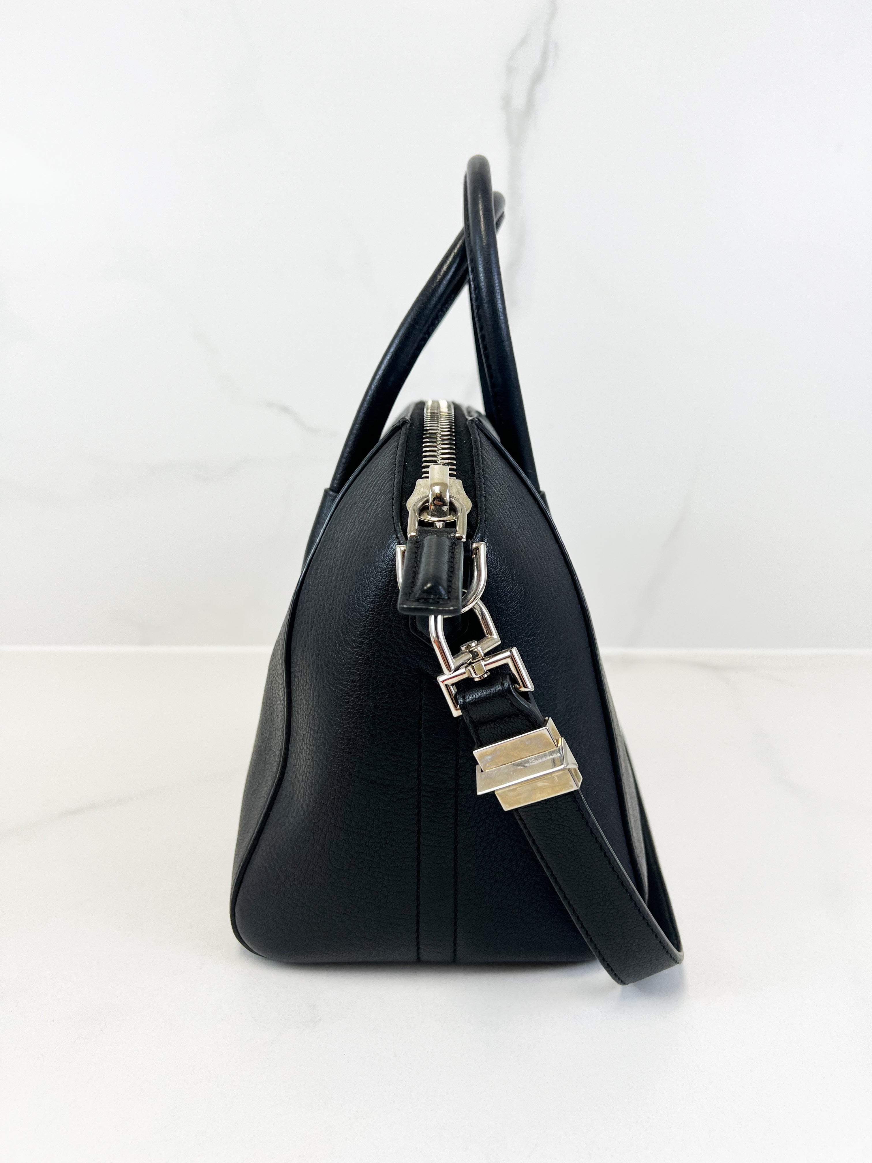 Givenchy Antigona Grained Leather Small Black Shoulder Bag