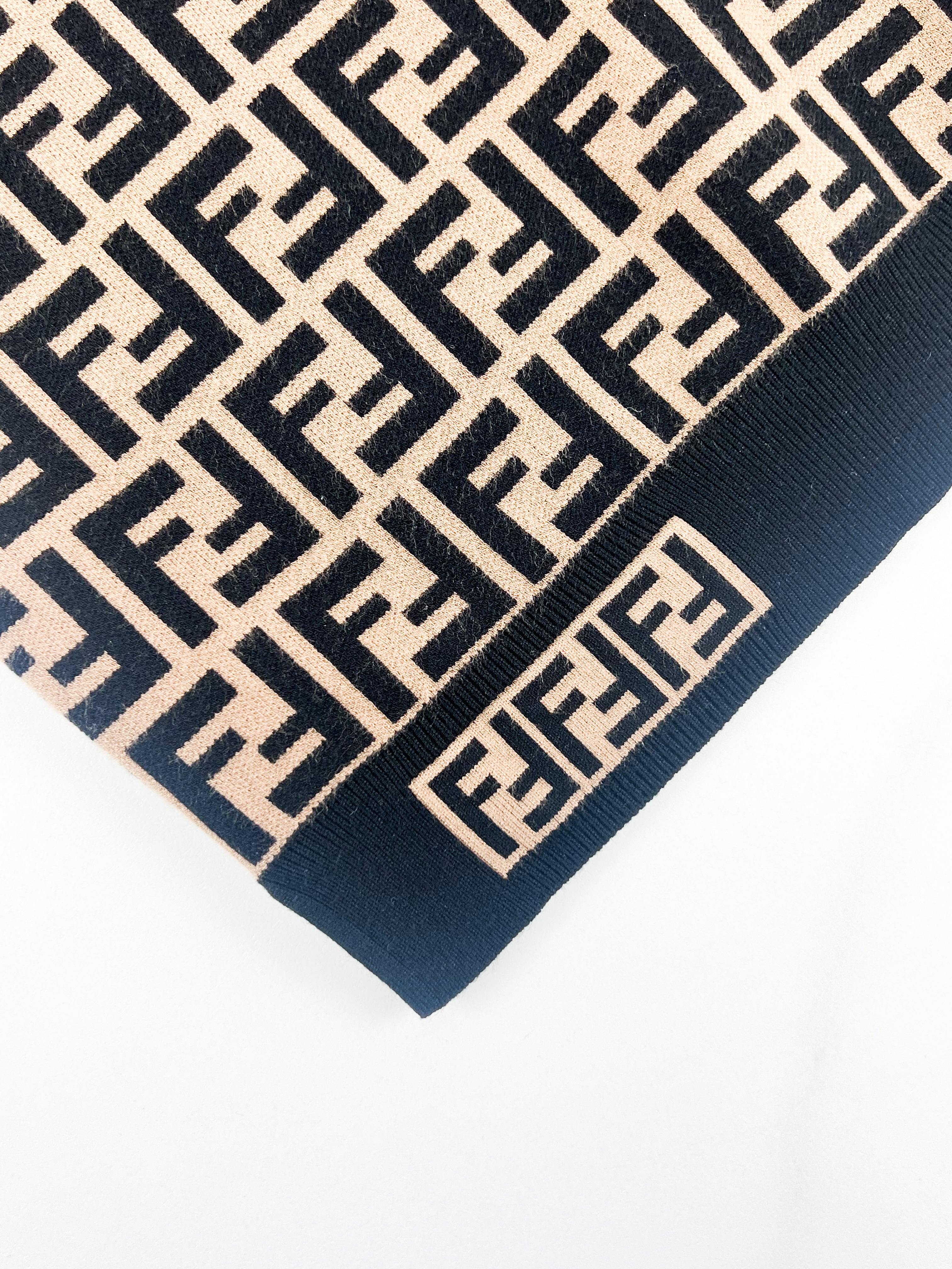Fendi Pullover Fabric FF Motif Shirt Size 40