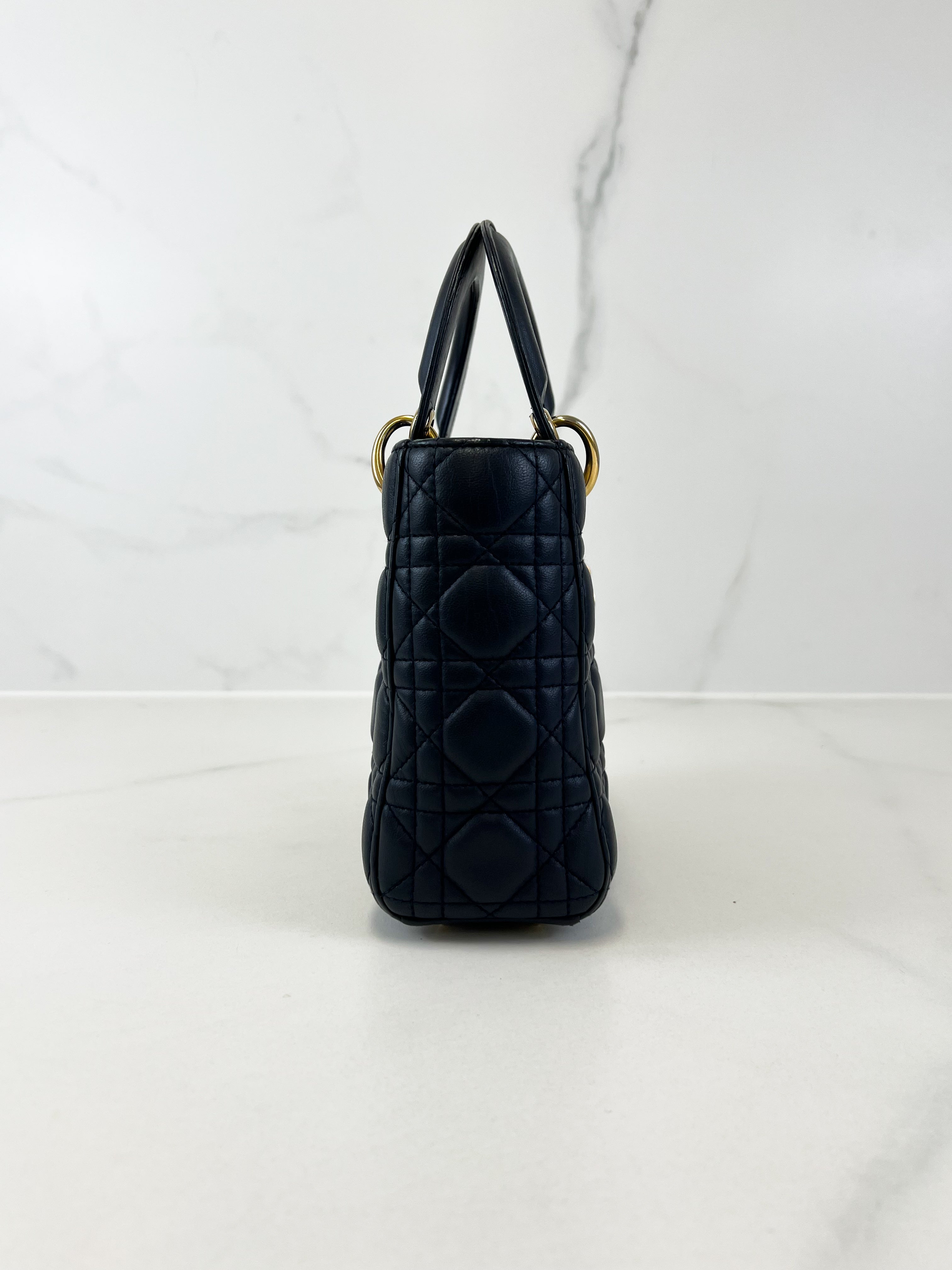 Christian Dior Small Midnight Blue Lady Dior