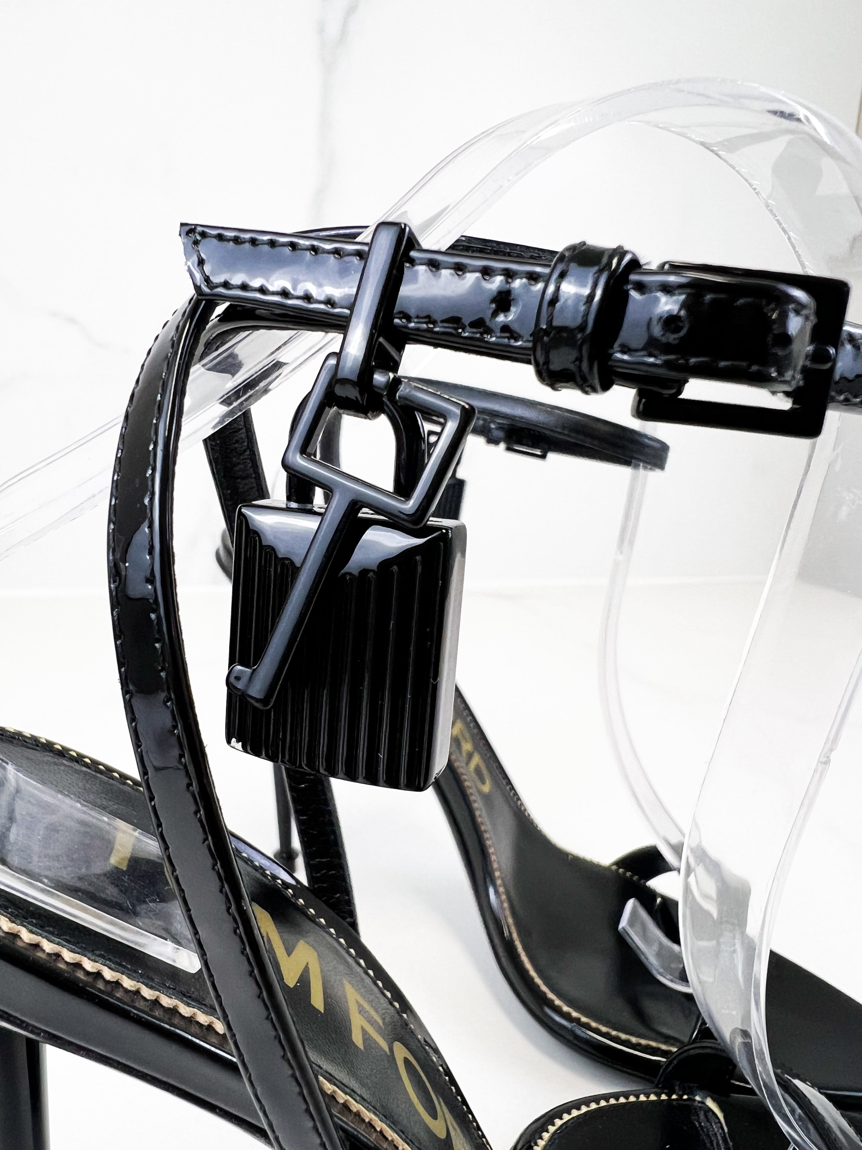 Tom Ford Black Padlock Sandal Size 40